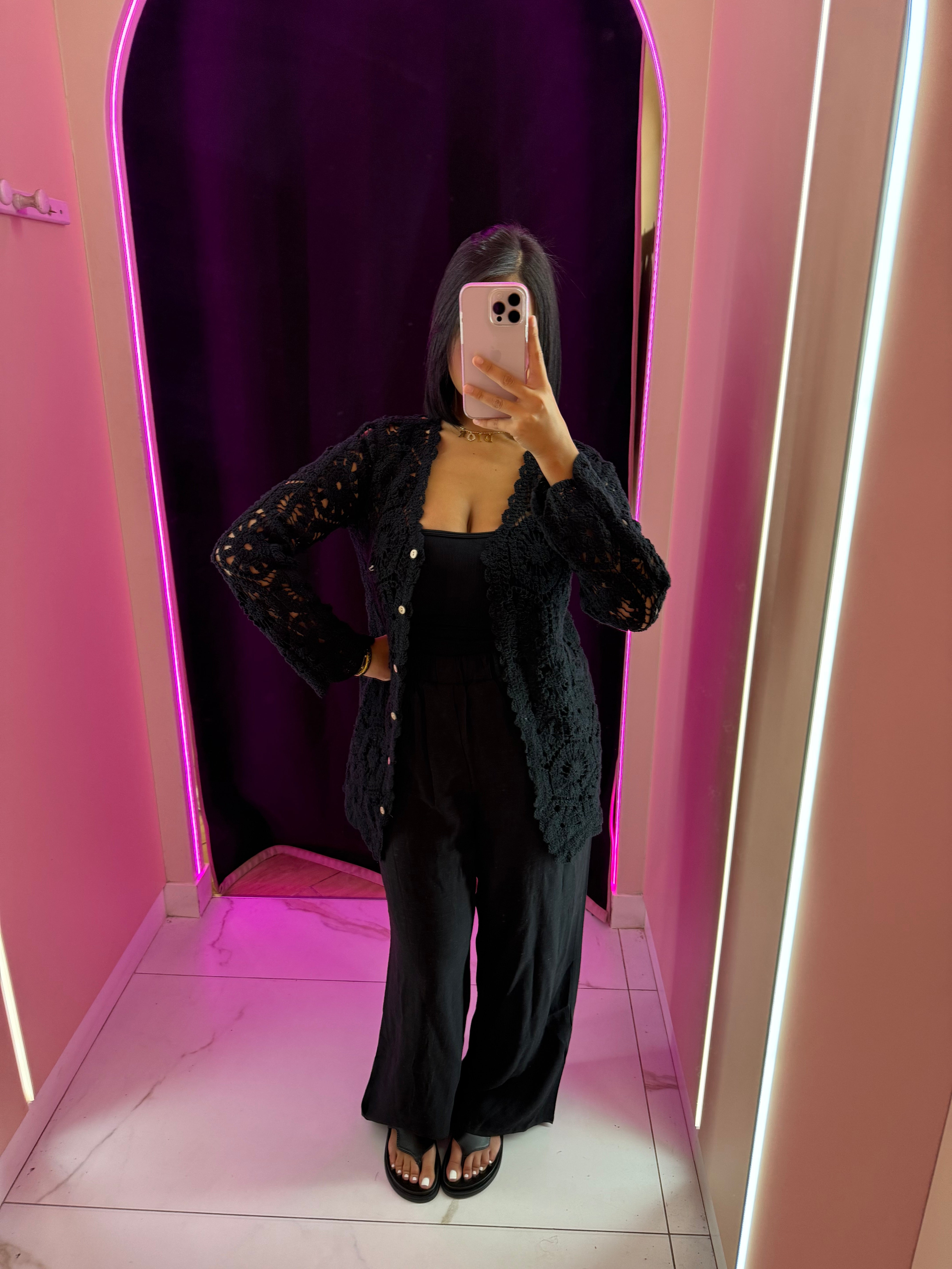 Haut crochet noir