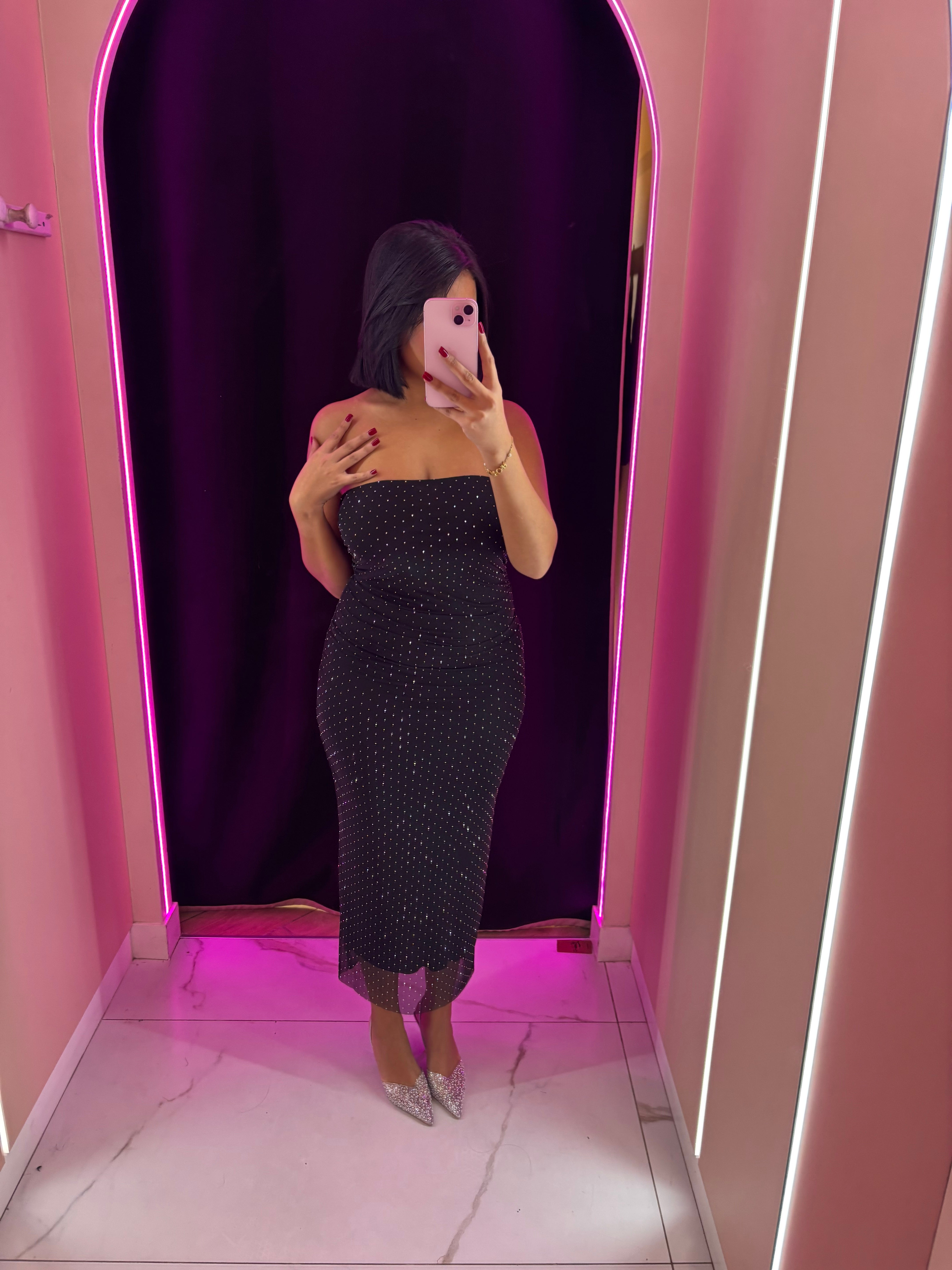 Robe bustier paillette