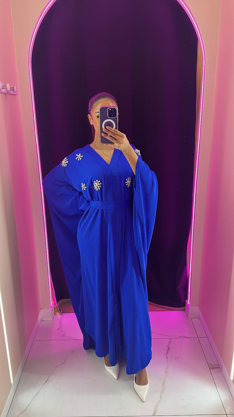 Abaya bijoux avec ceinture ajustable