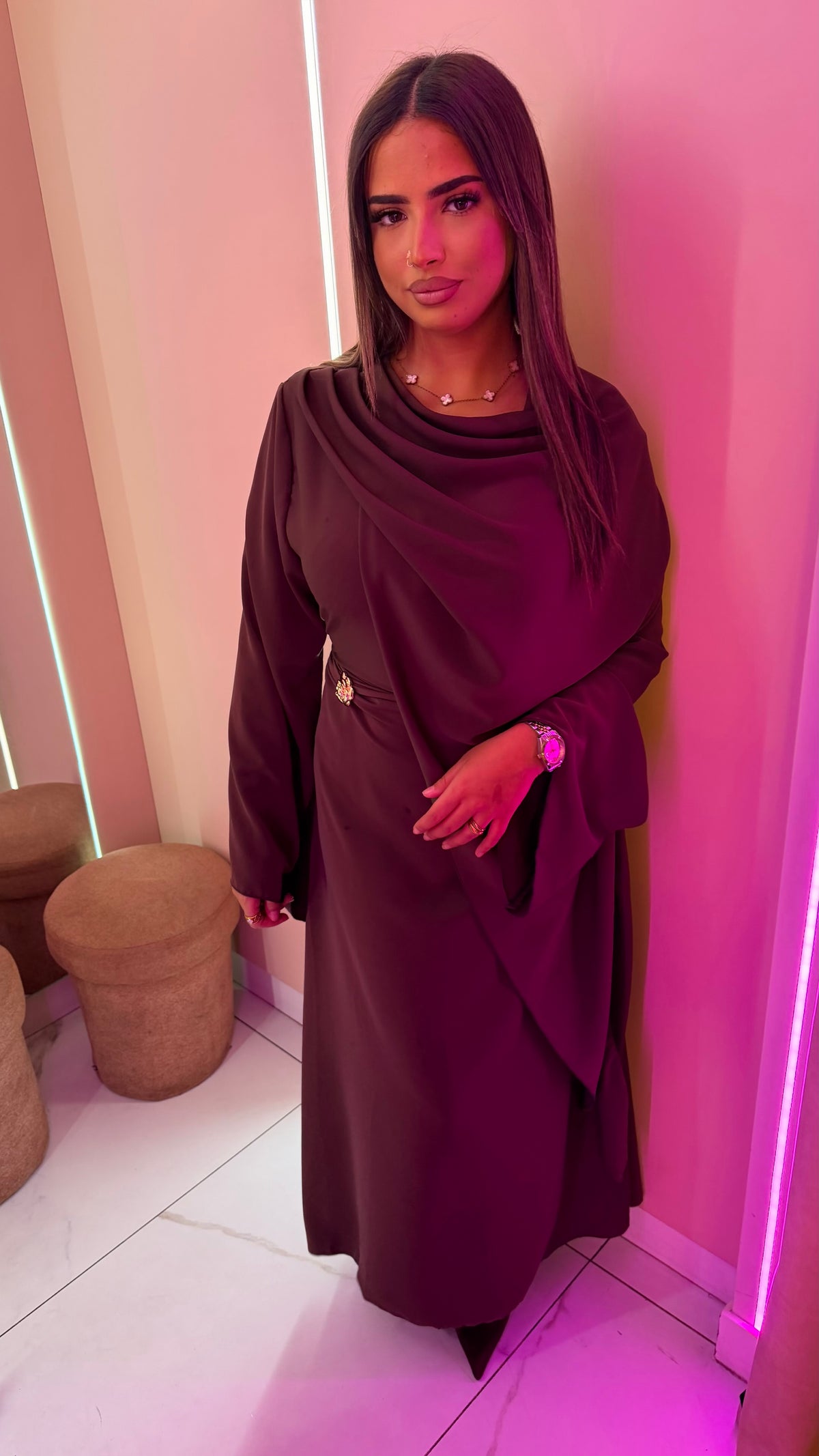robe cape chocolat
