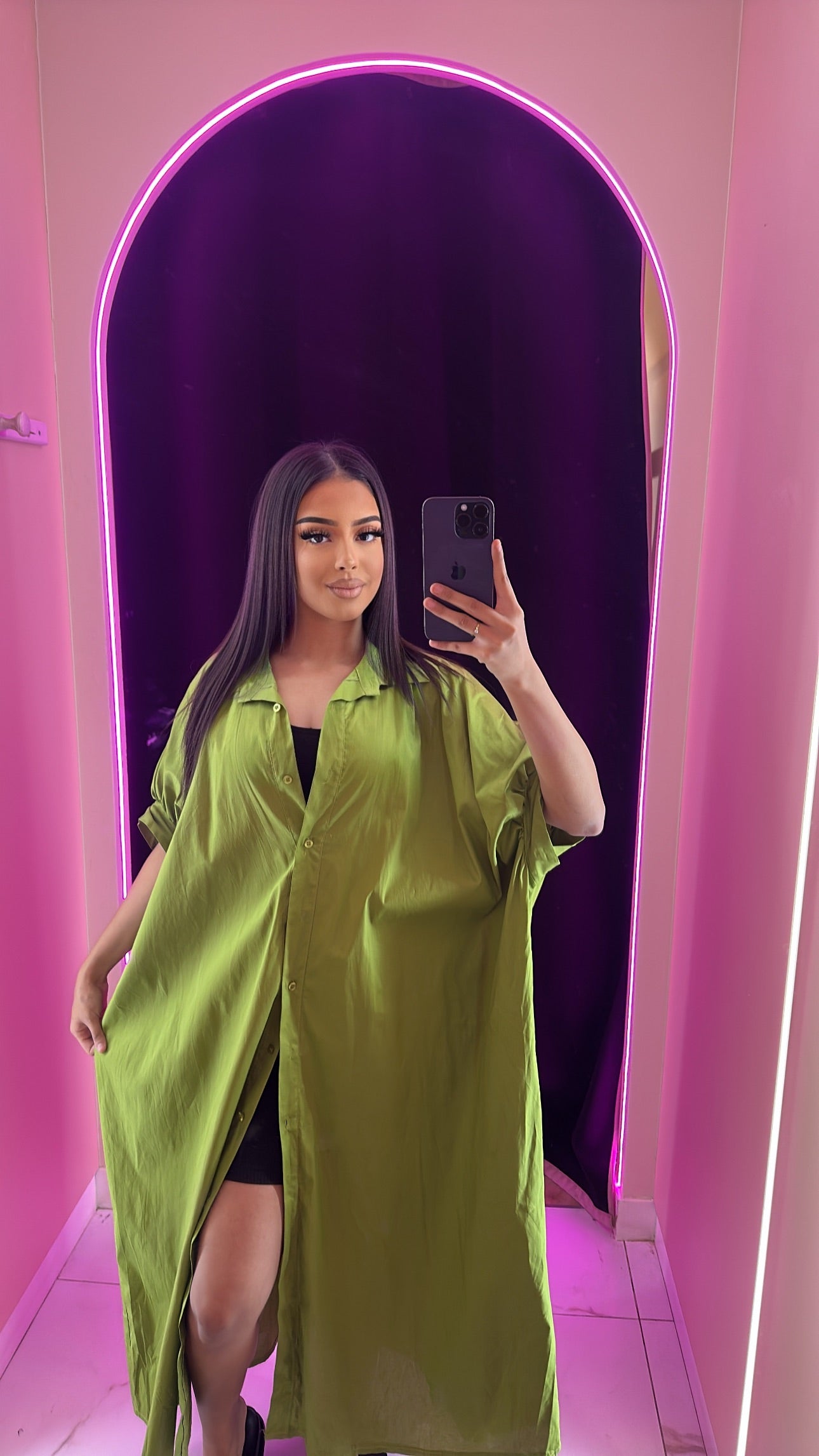 Robe chemise longue soum