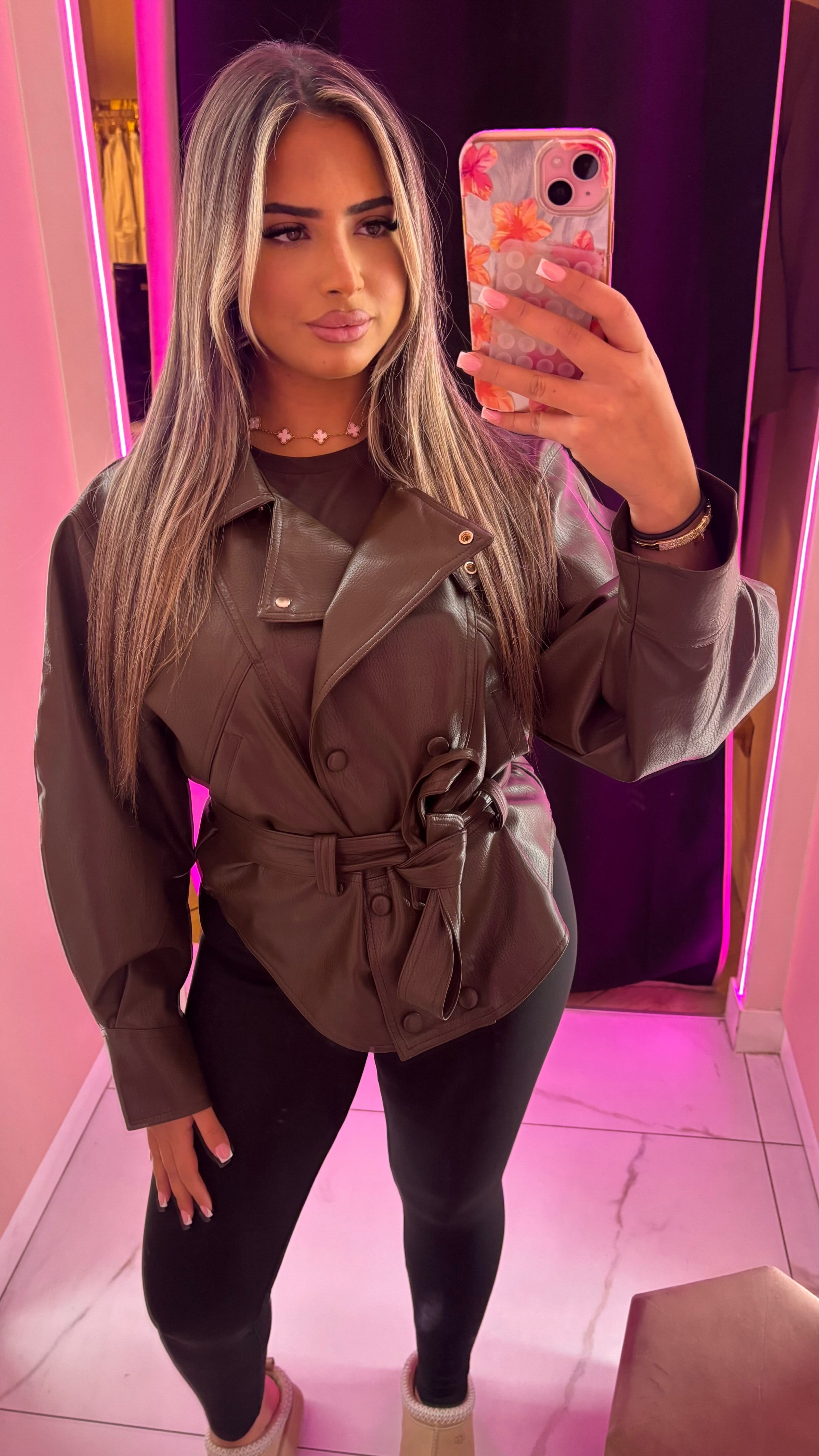 Veste simili pépite oversize taille unique