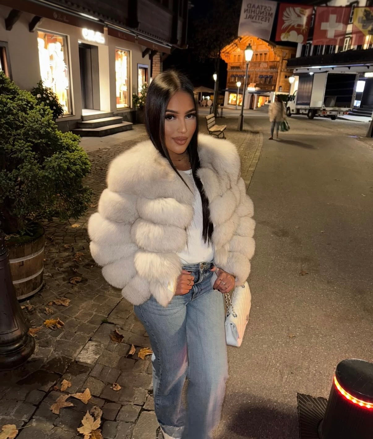 Doudoune capuche vrai fourrure