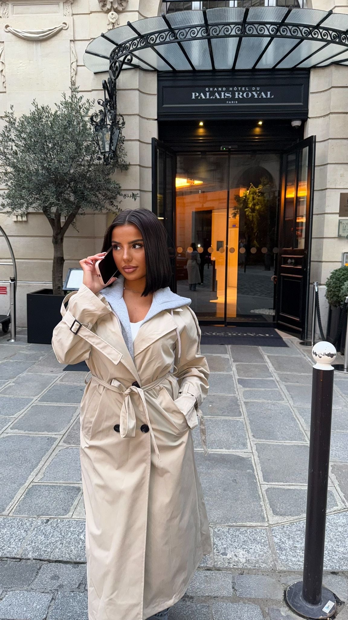 Trench classe à capuche