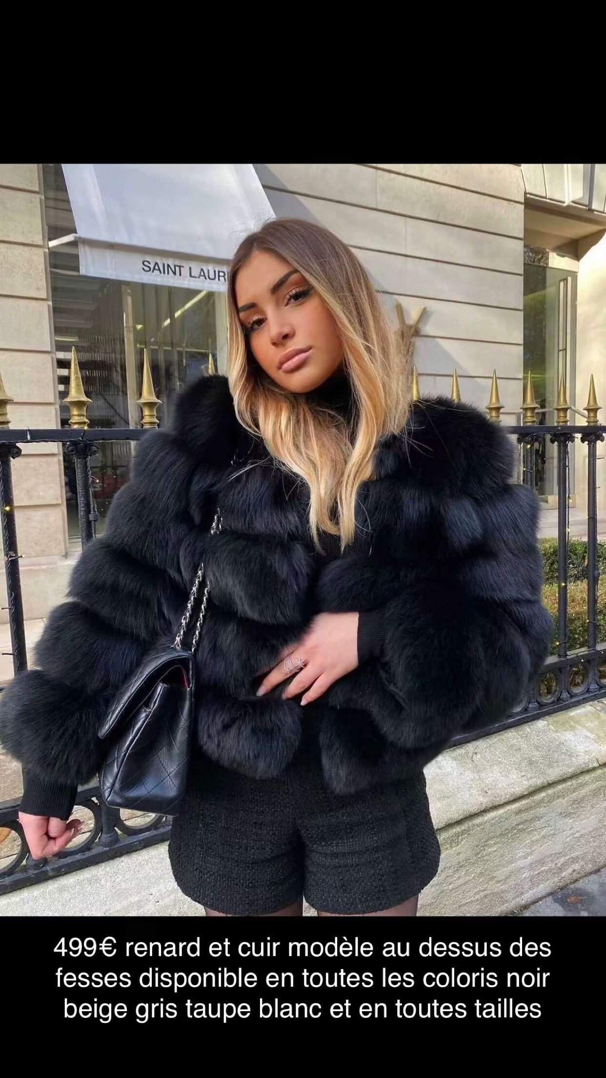 Fourrure de luxe cuir et renard