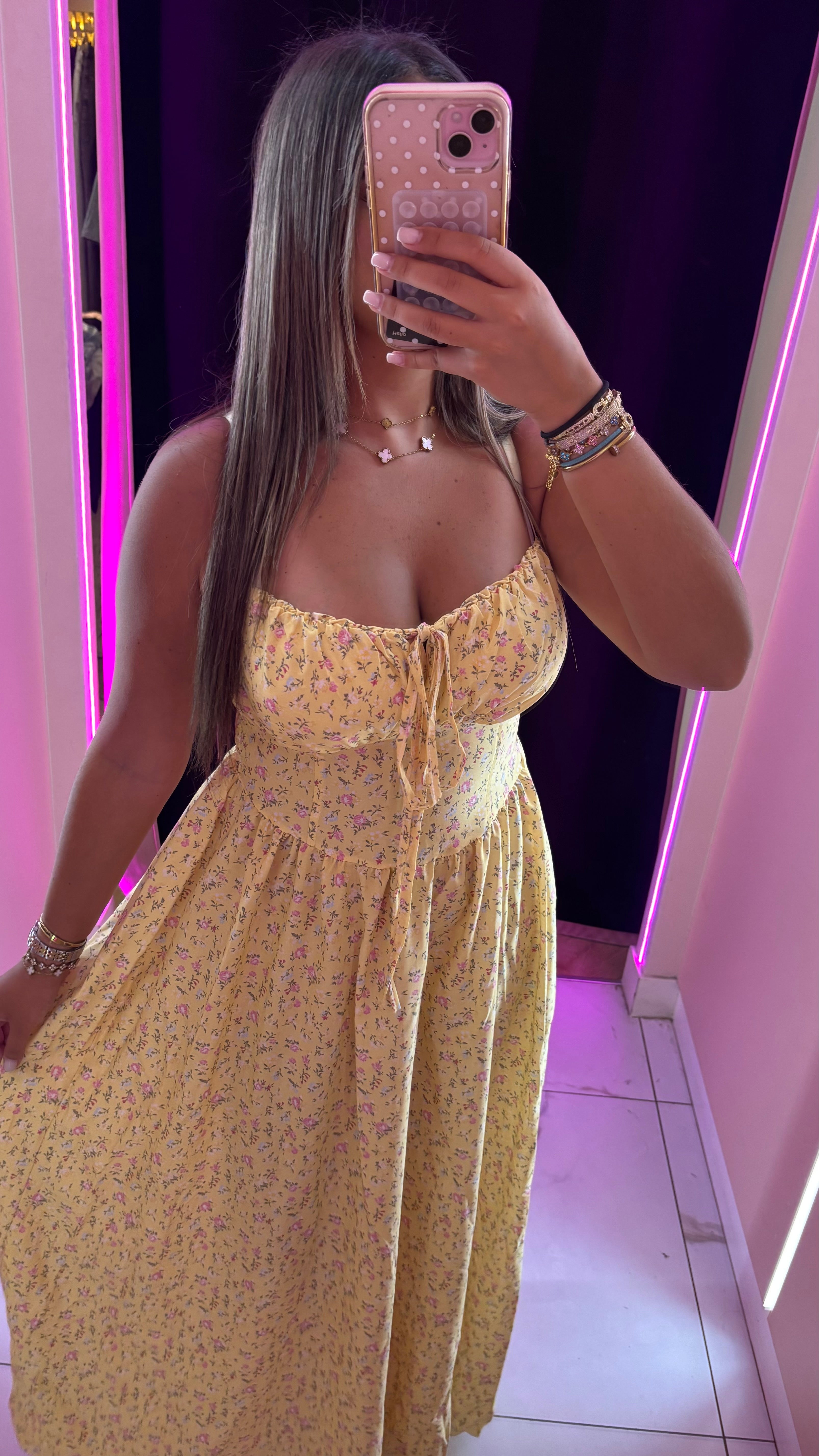 Robe fleurie élastique