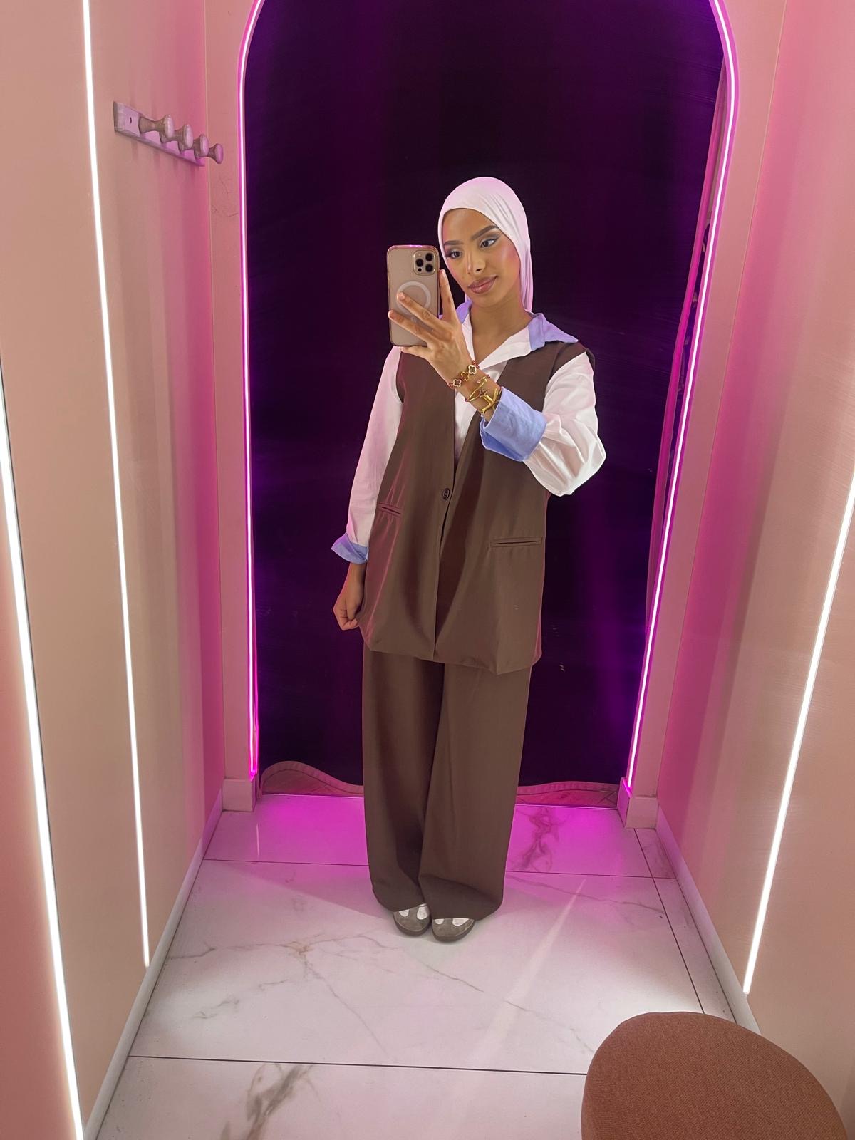Ensemble tailleur sans manche
