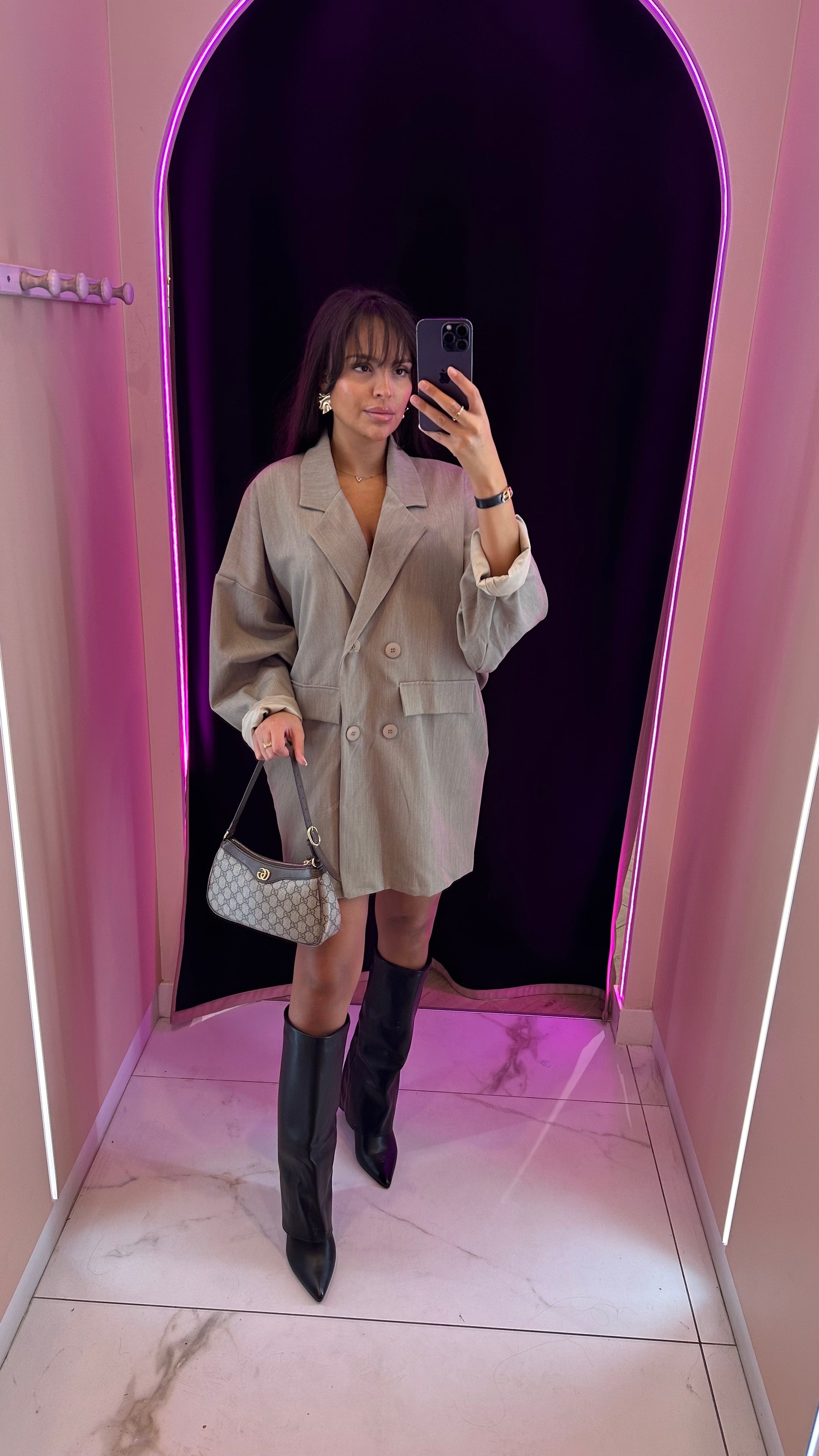 Veste blazer long oversize