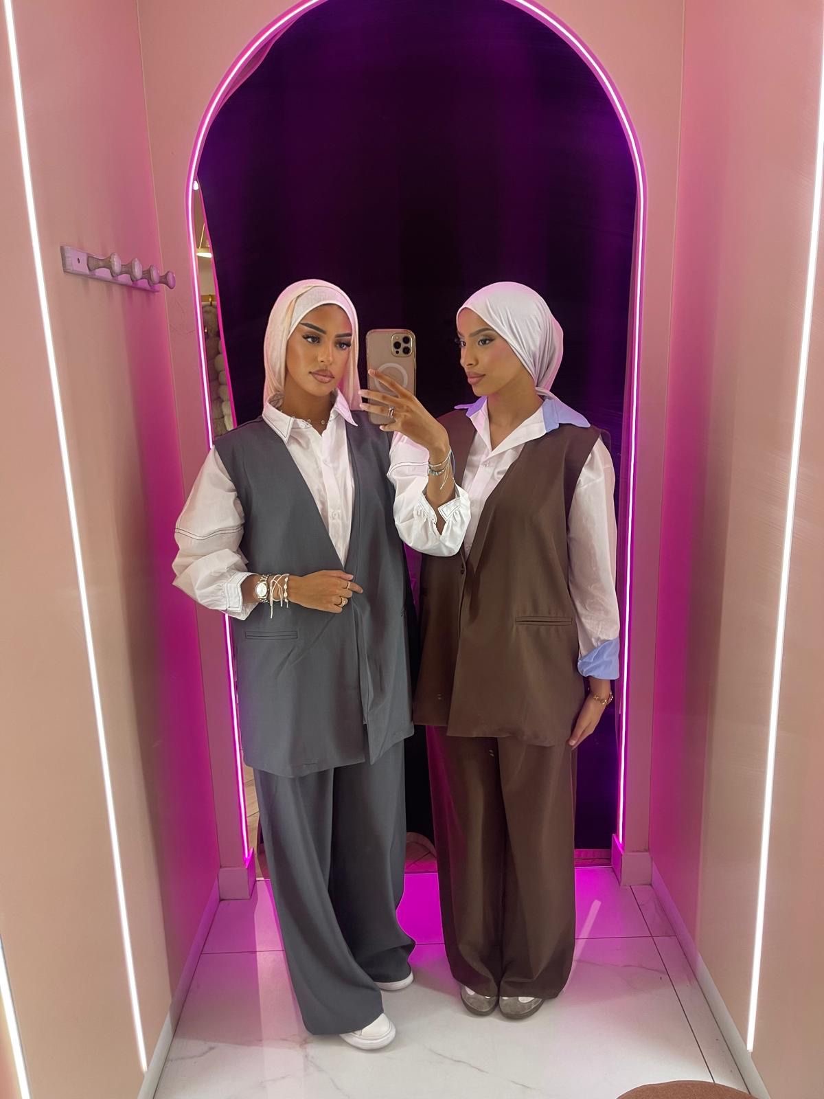 Ensemble tailleur sans manche