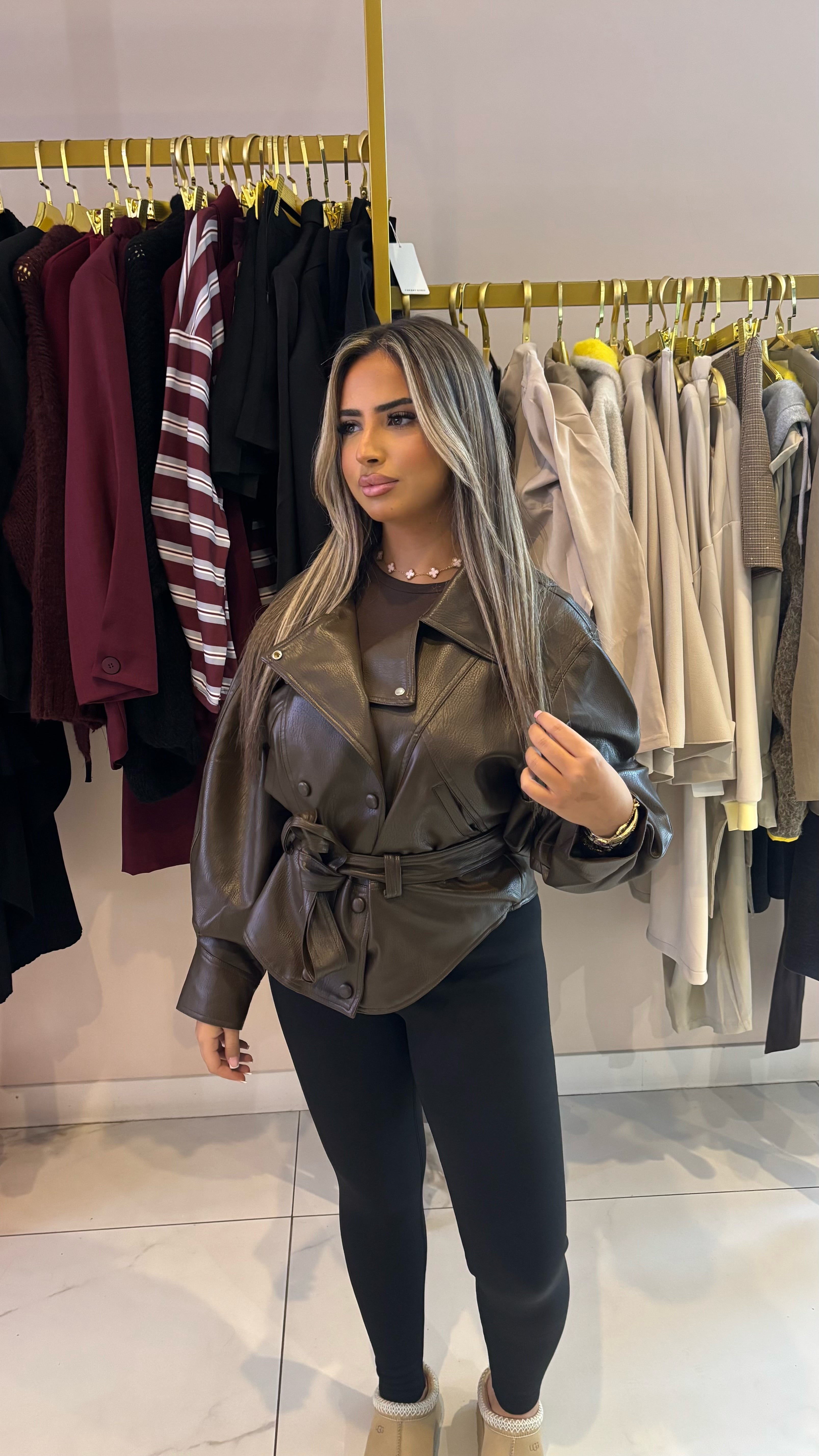 Veste simili pépite oversize taille unique