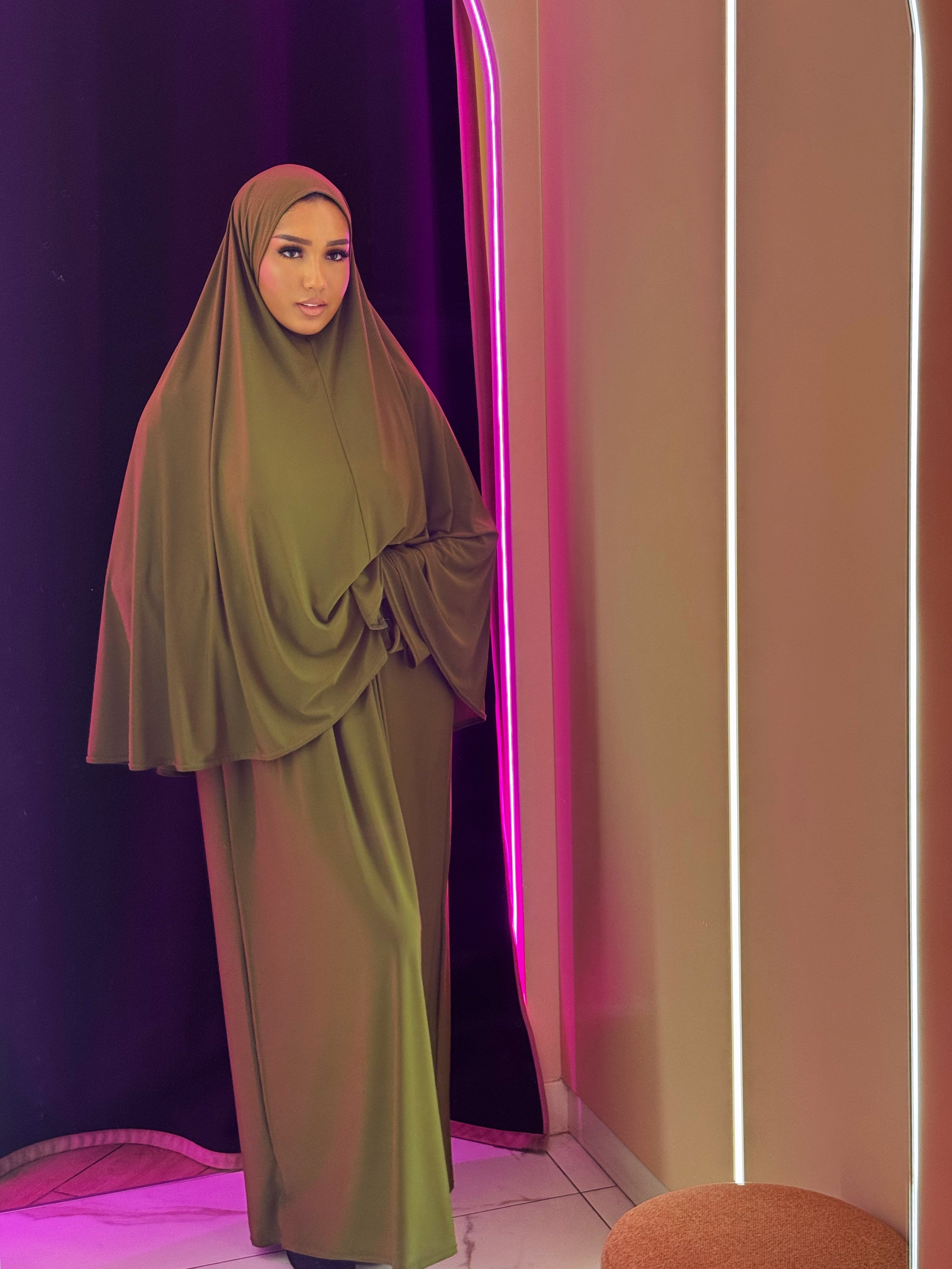 Abaya + voile Hijab à enfilé