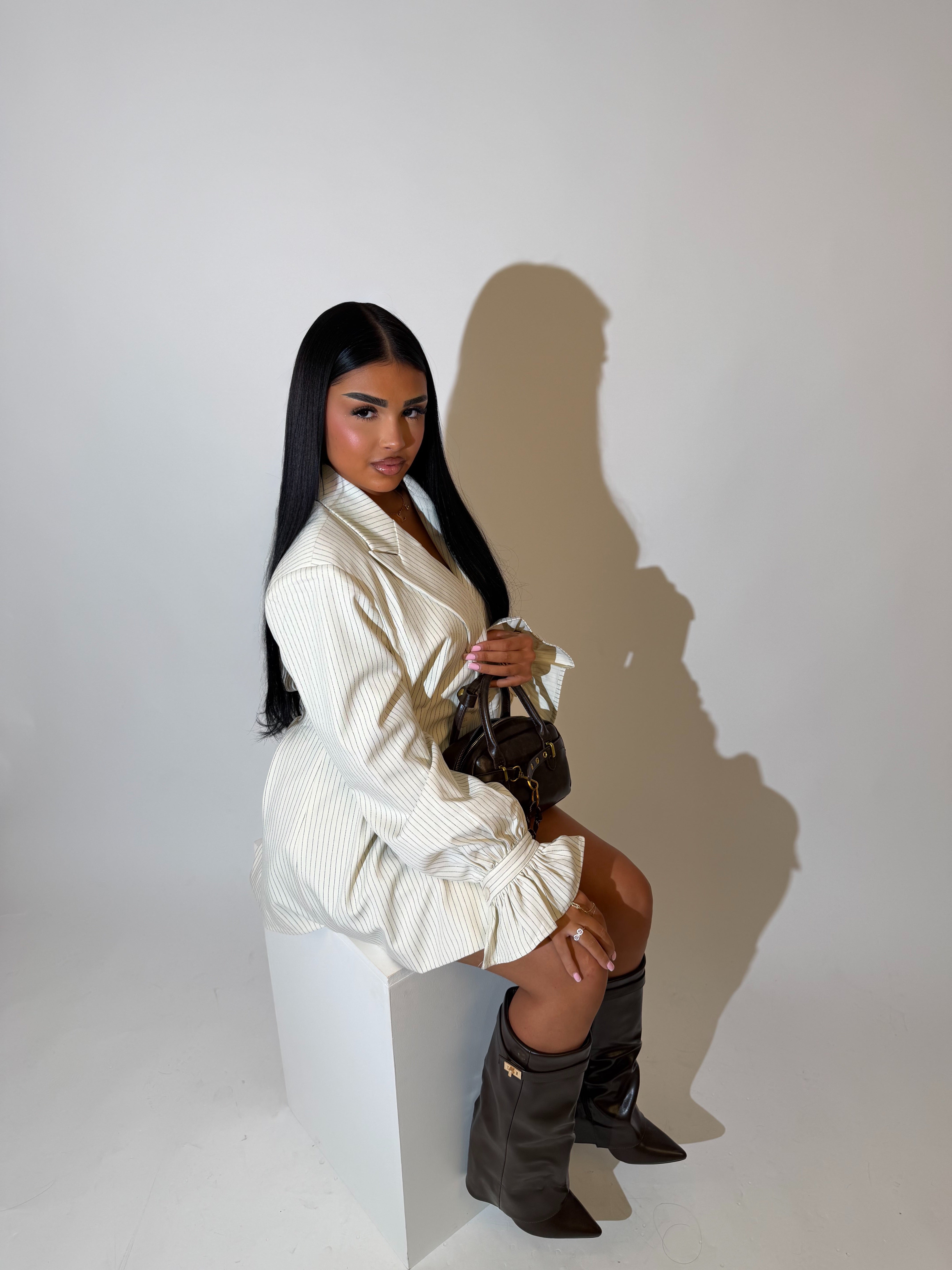 Blazer robe rayure Classy