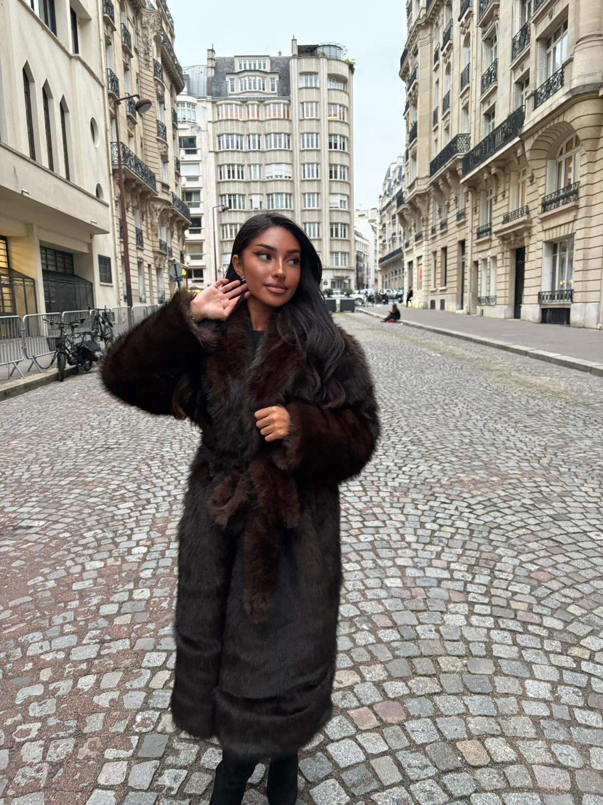 Fourrure vegan longue
