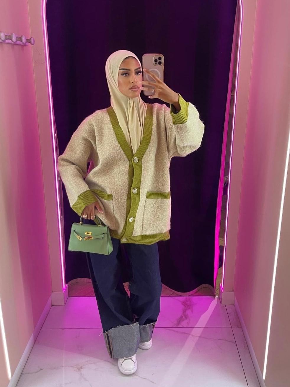 Veste en longue en laine