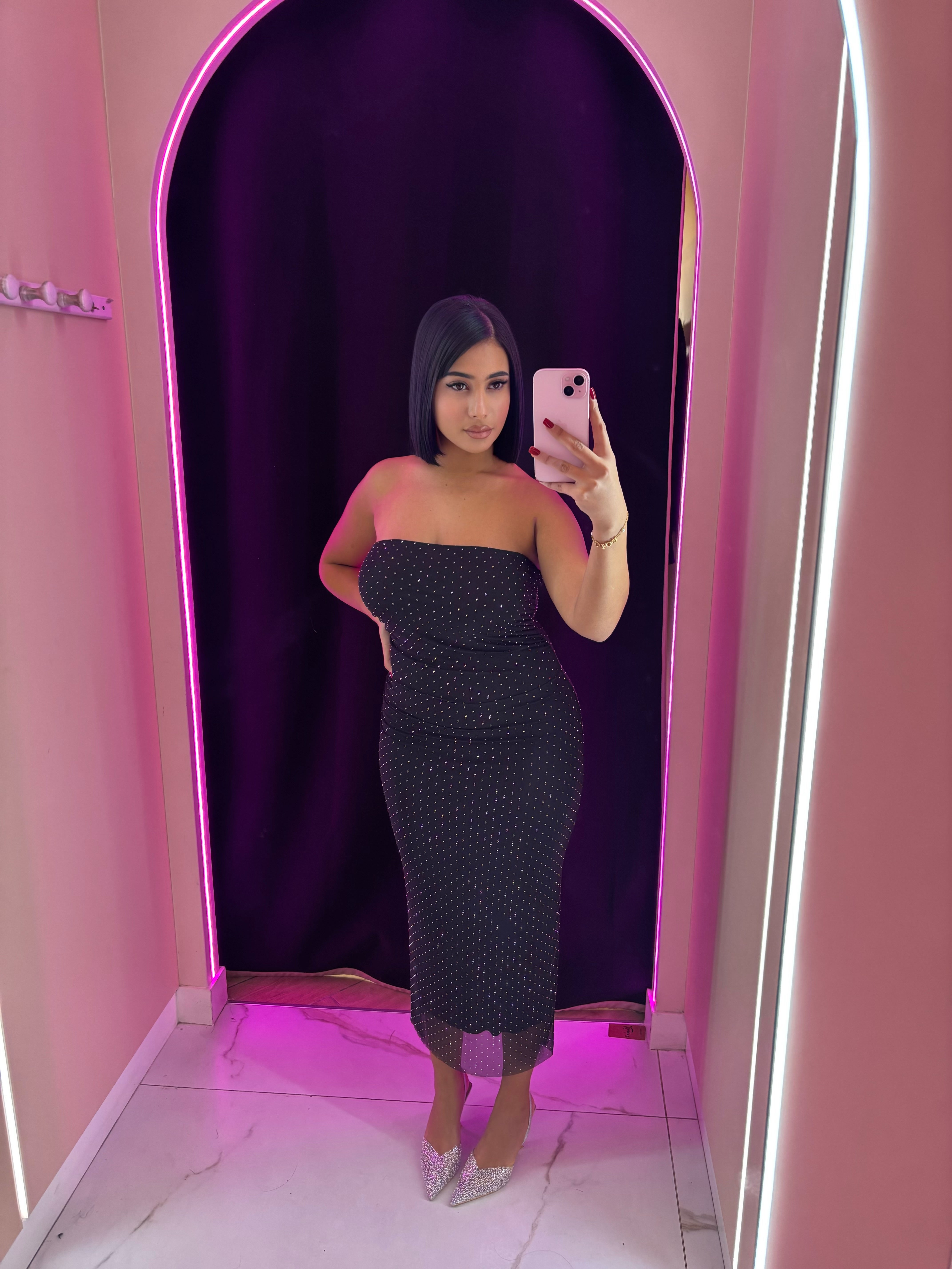 Robe bustier paillette