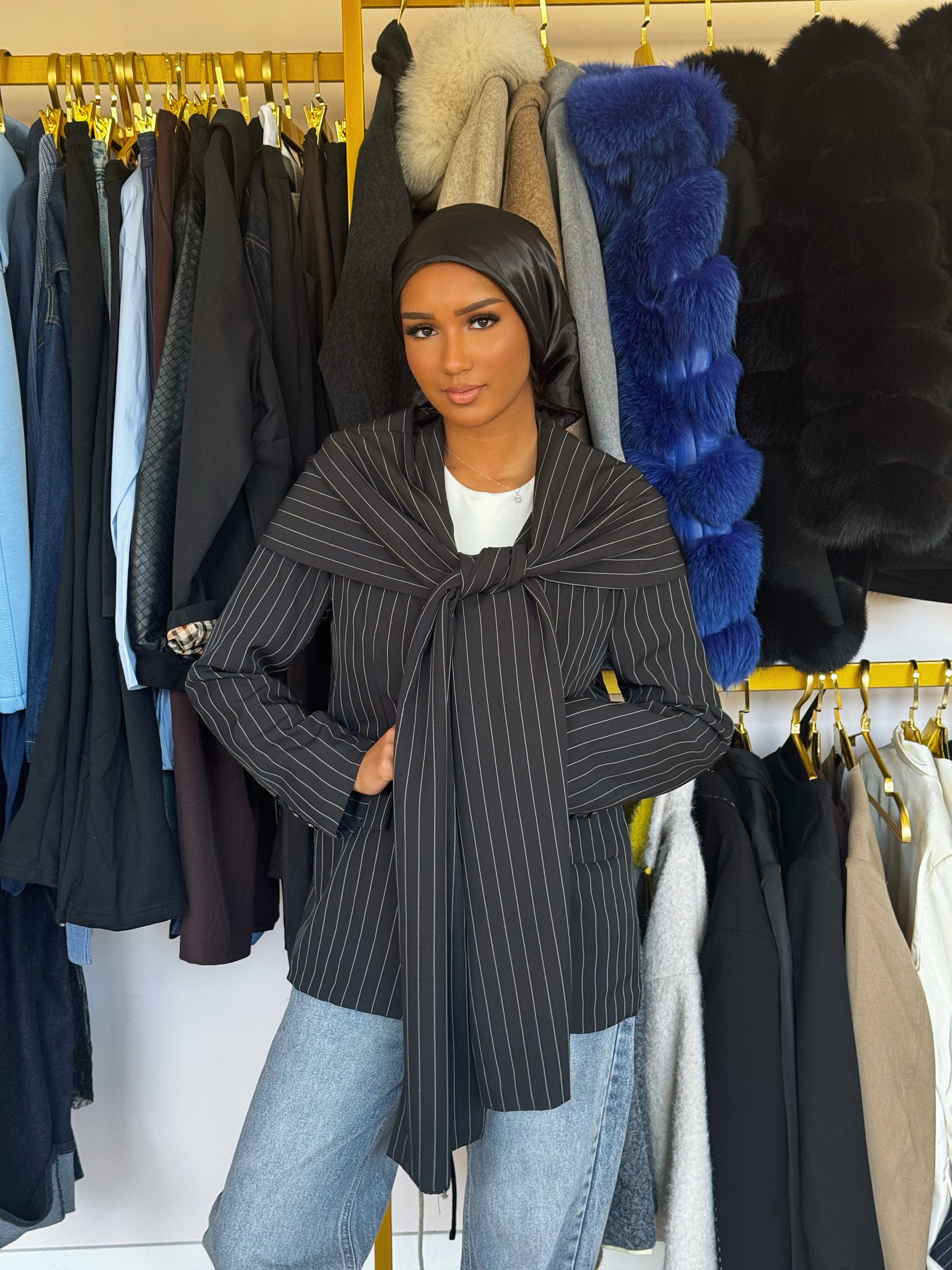 Blazer écharpe intégrer