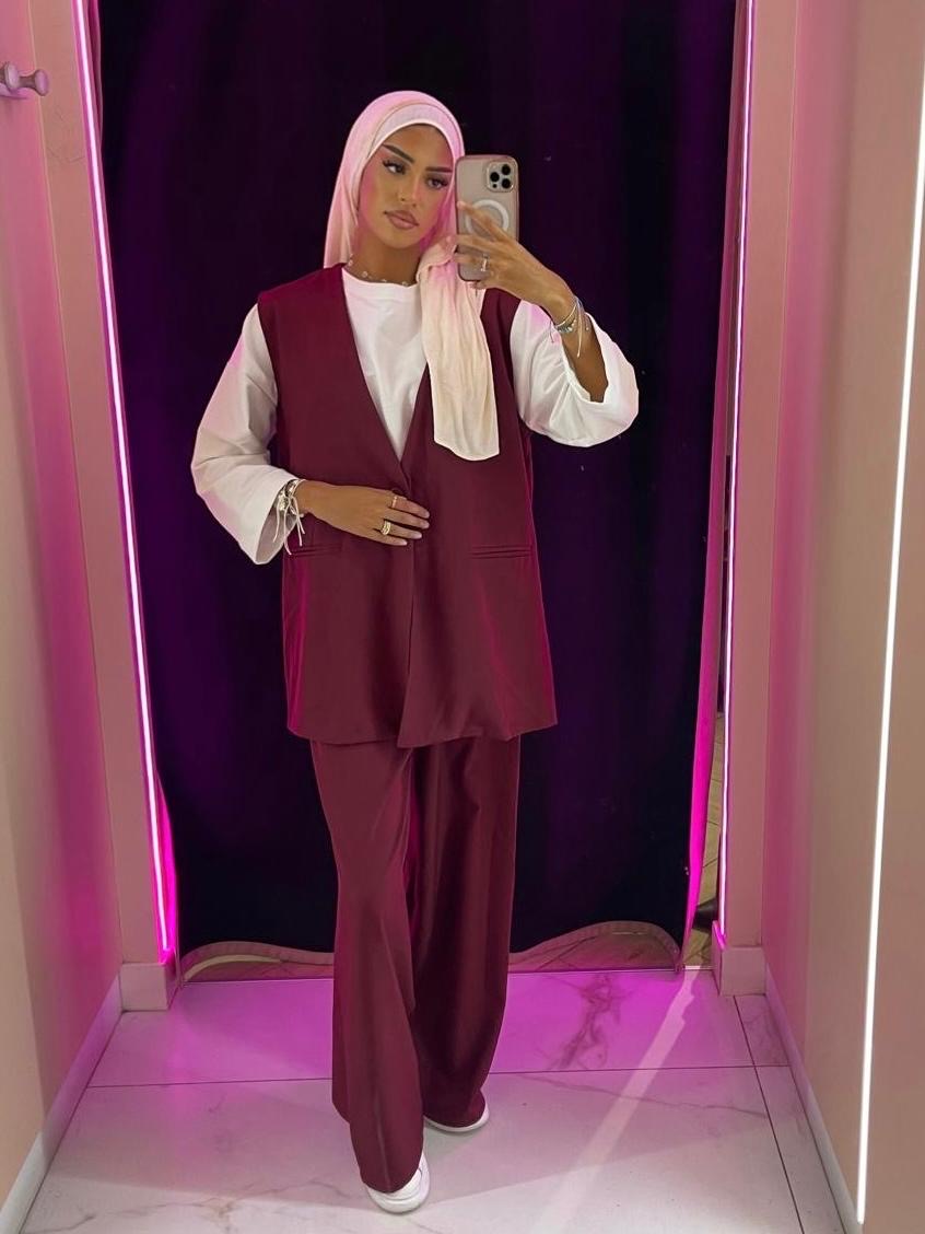 Ensemble tailleur sans manche