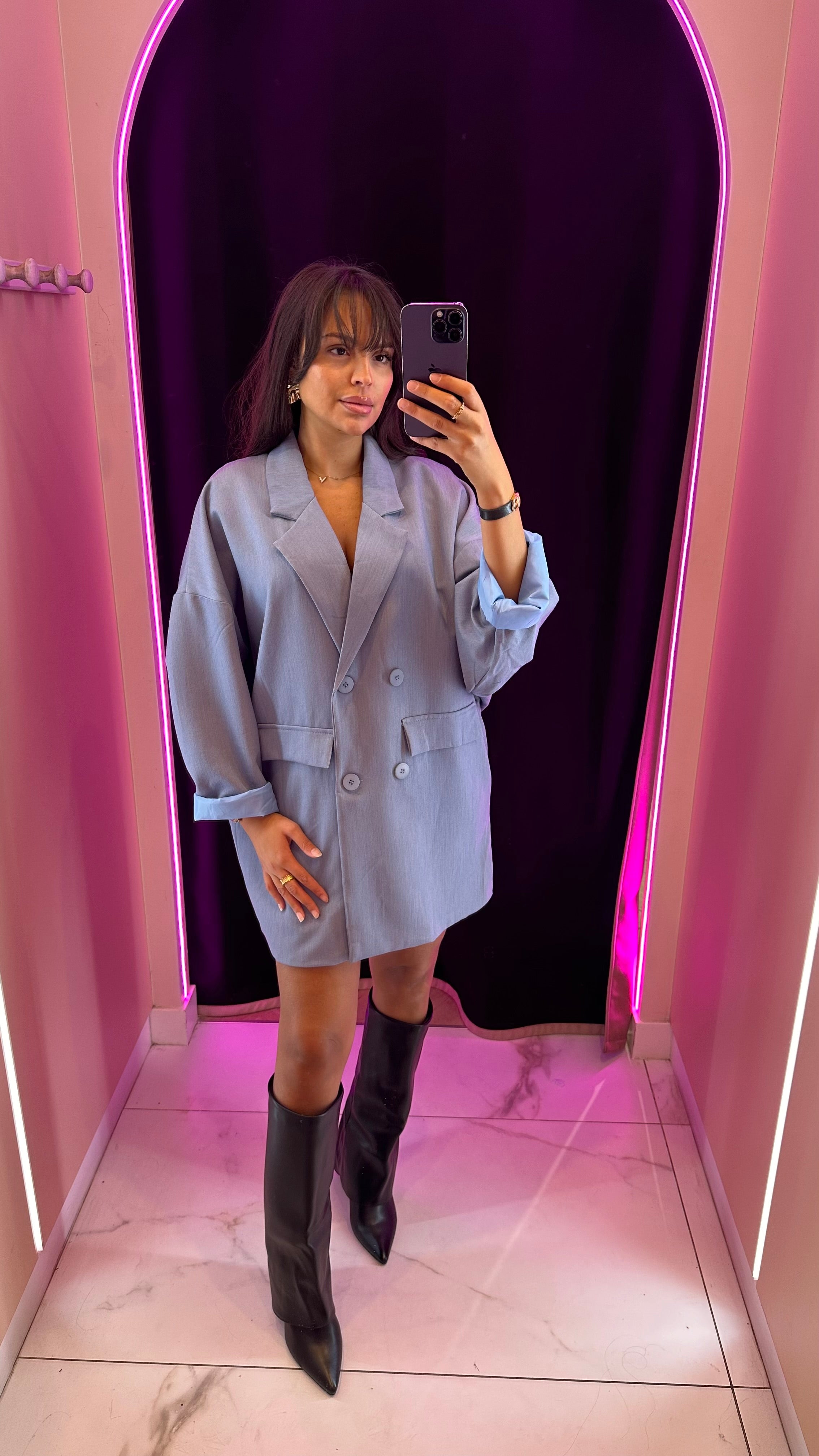 Veste blazer long oversize