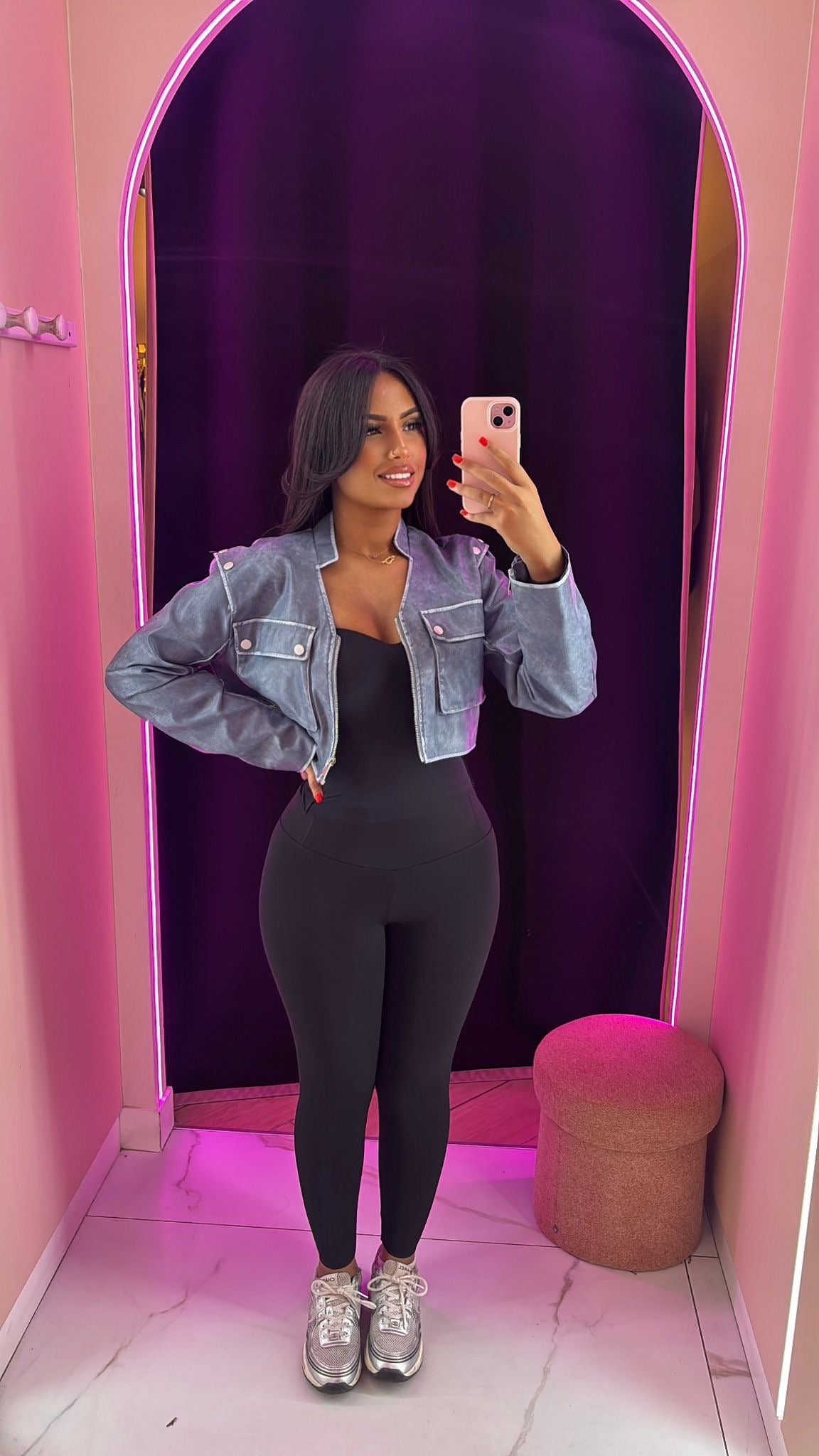 Veste simili couleur jean