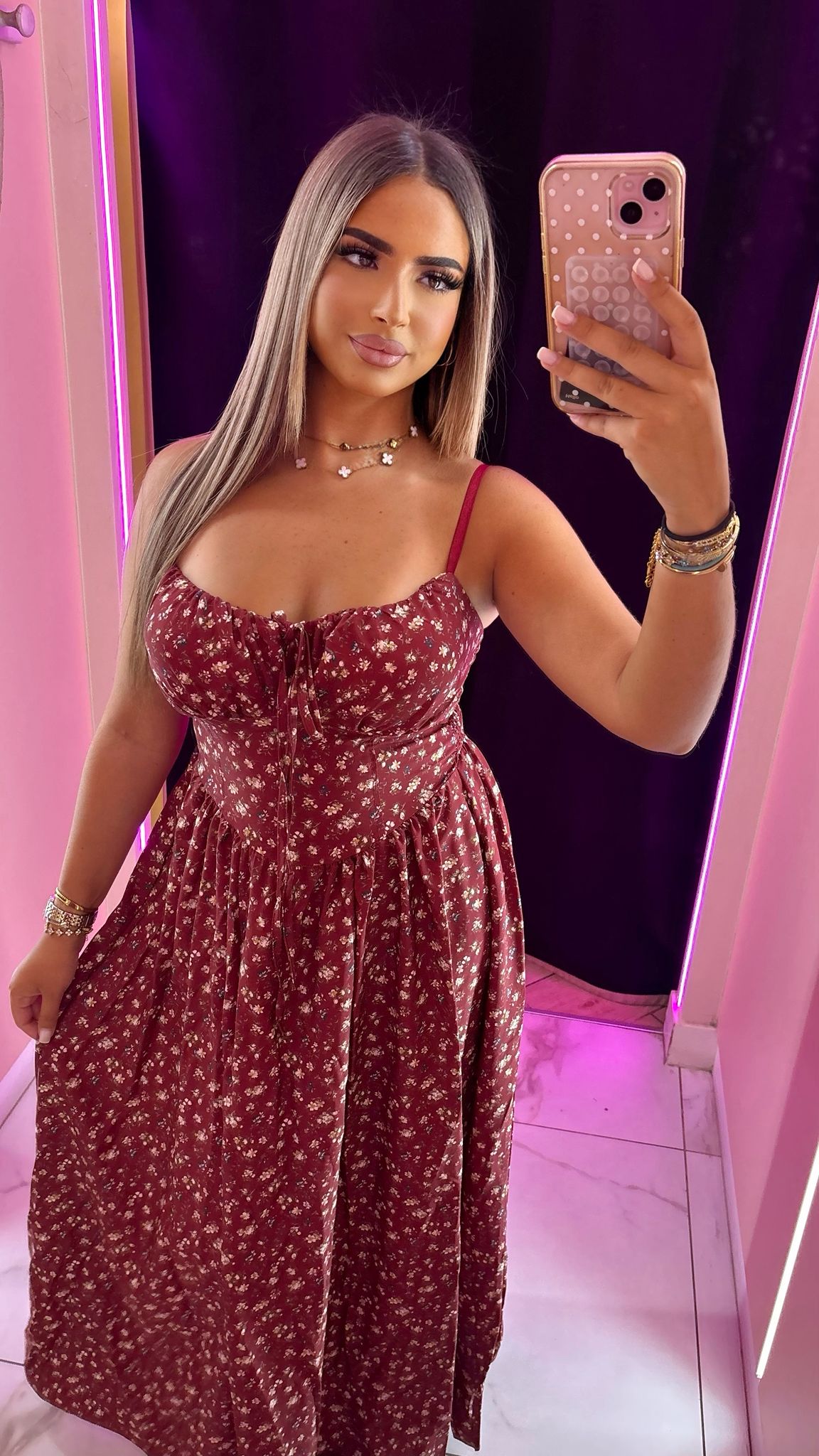 Robe fleurie élastique