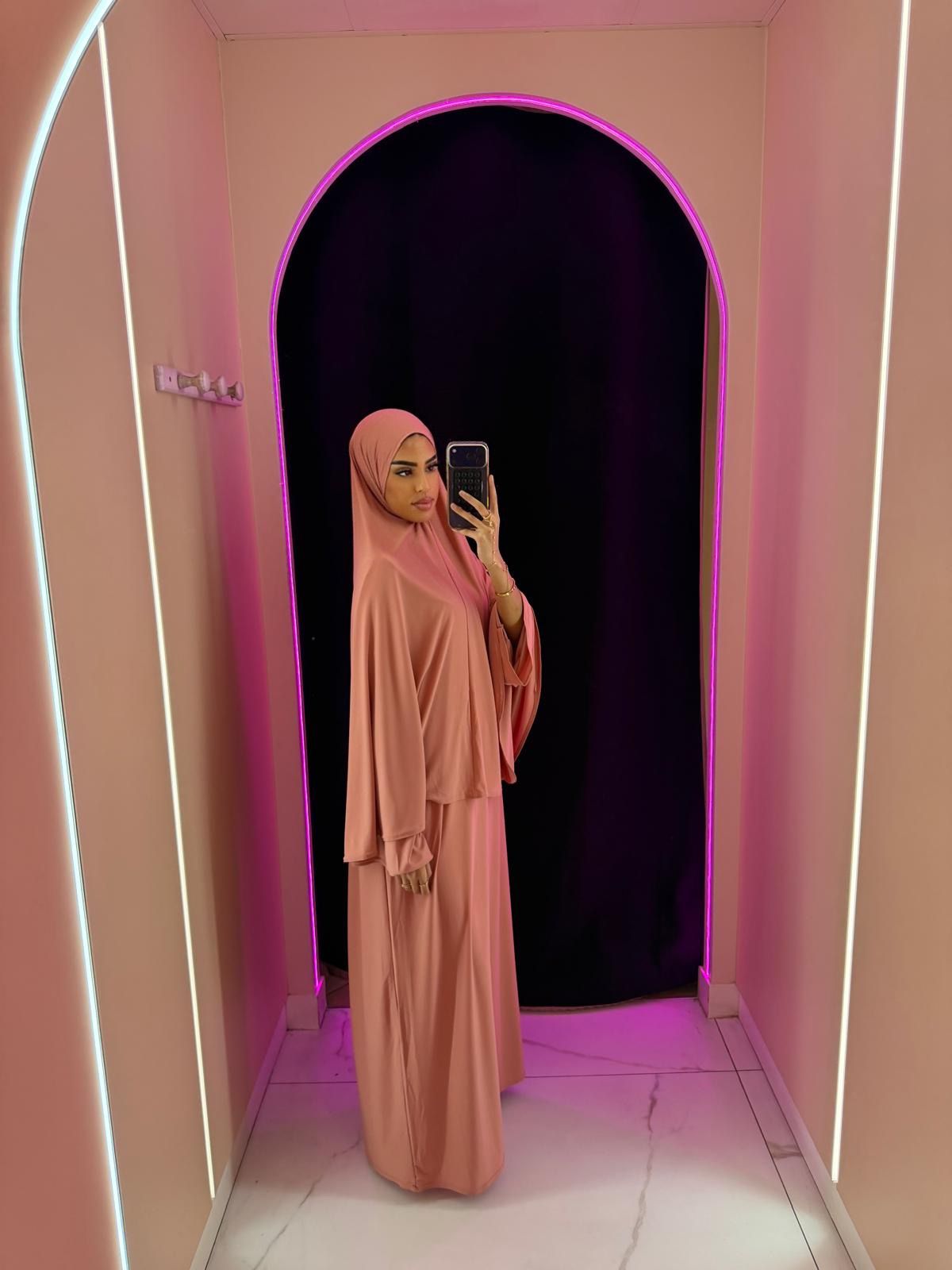 Abaya robe + Hijab à enfilé