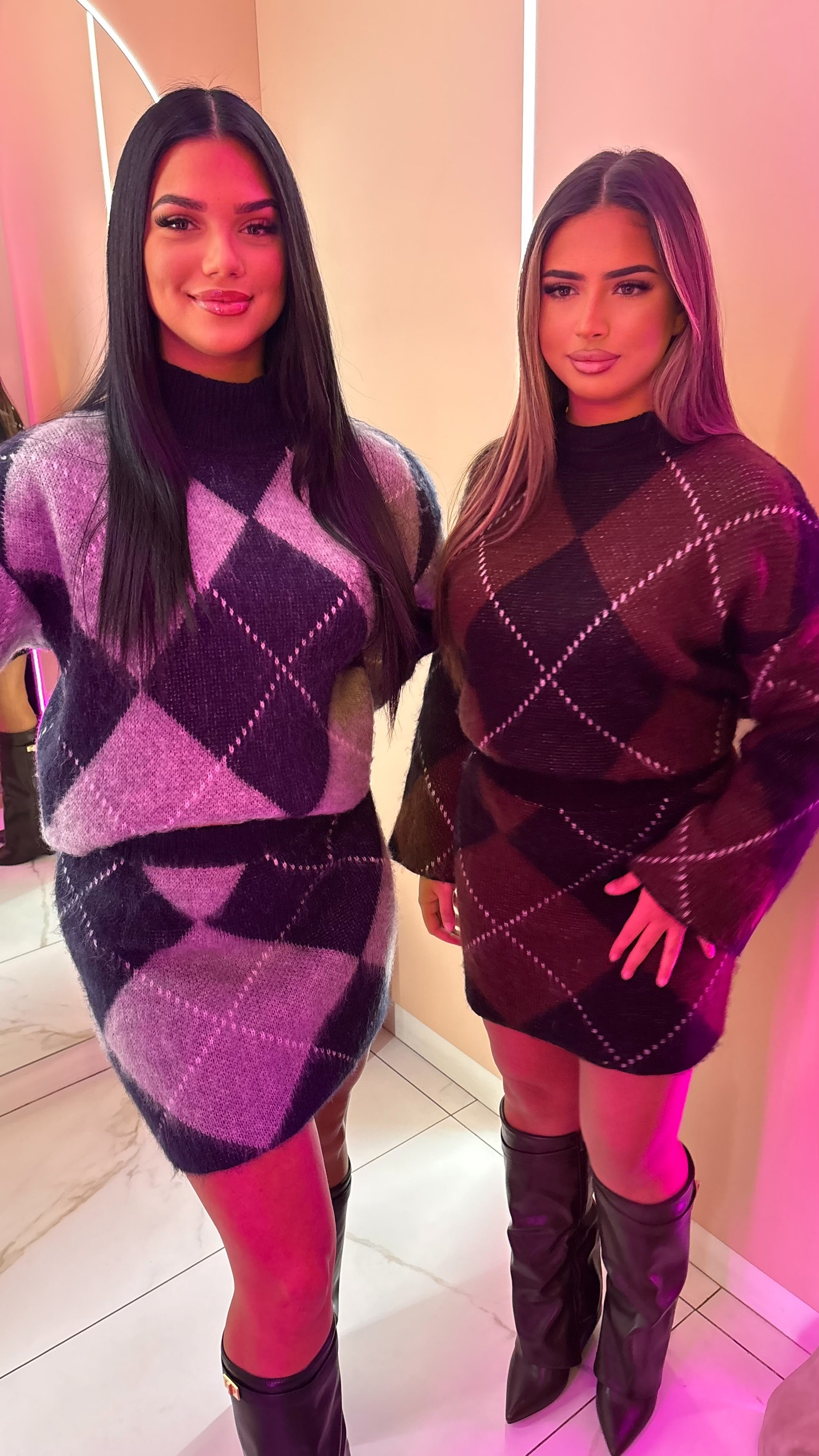 Ensemble jupe à carreaux