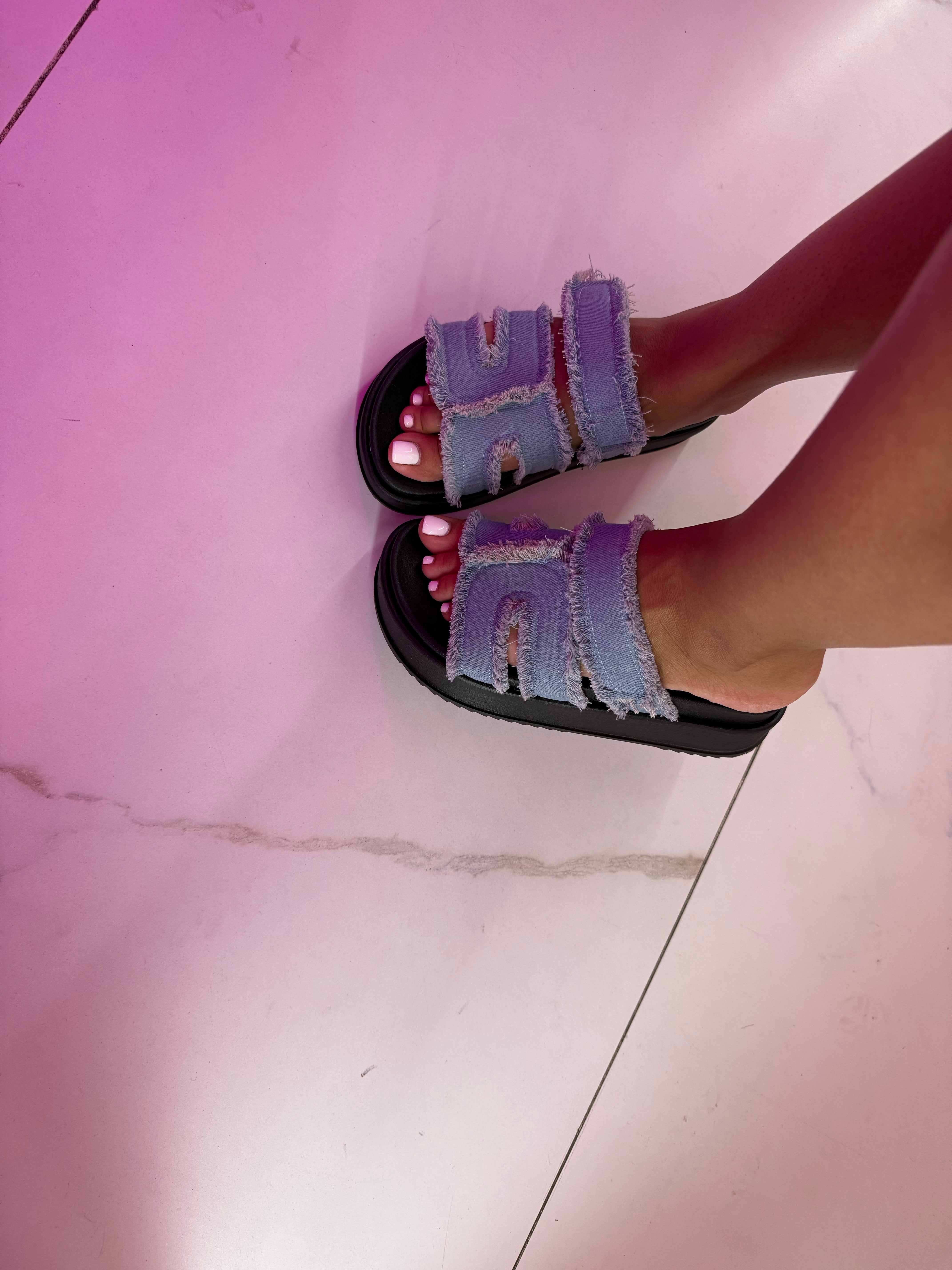 Claquette H en jean