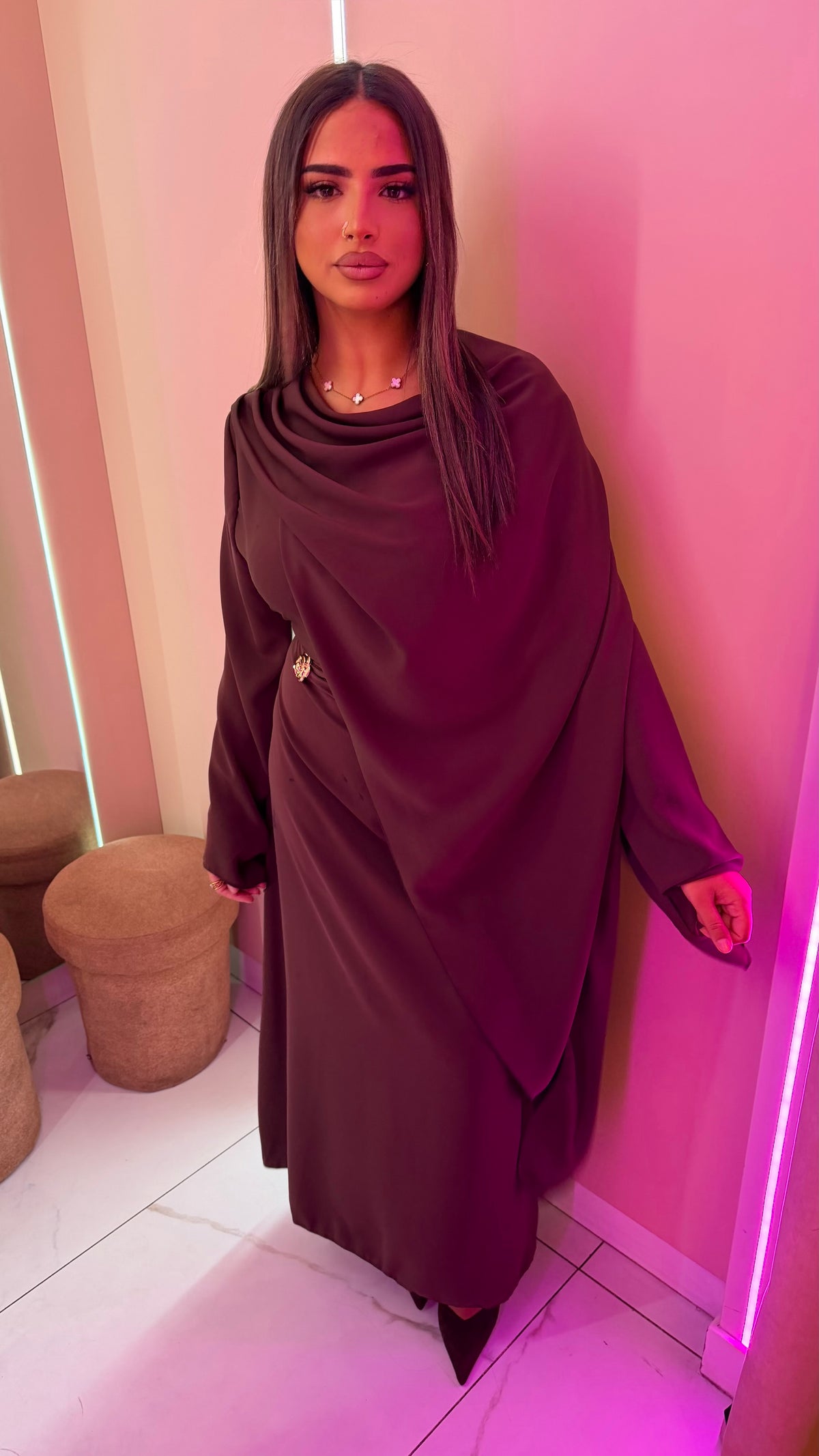 robe cape chocolat