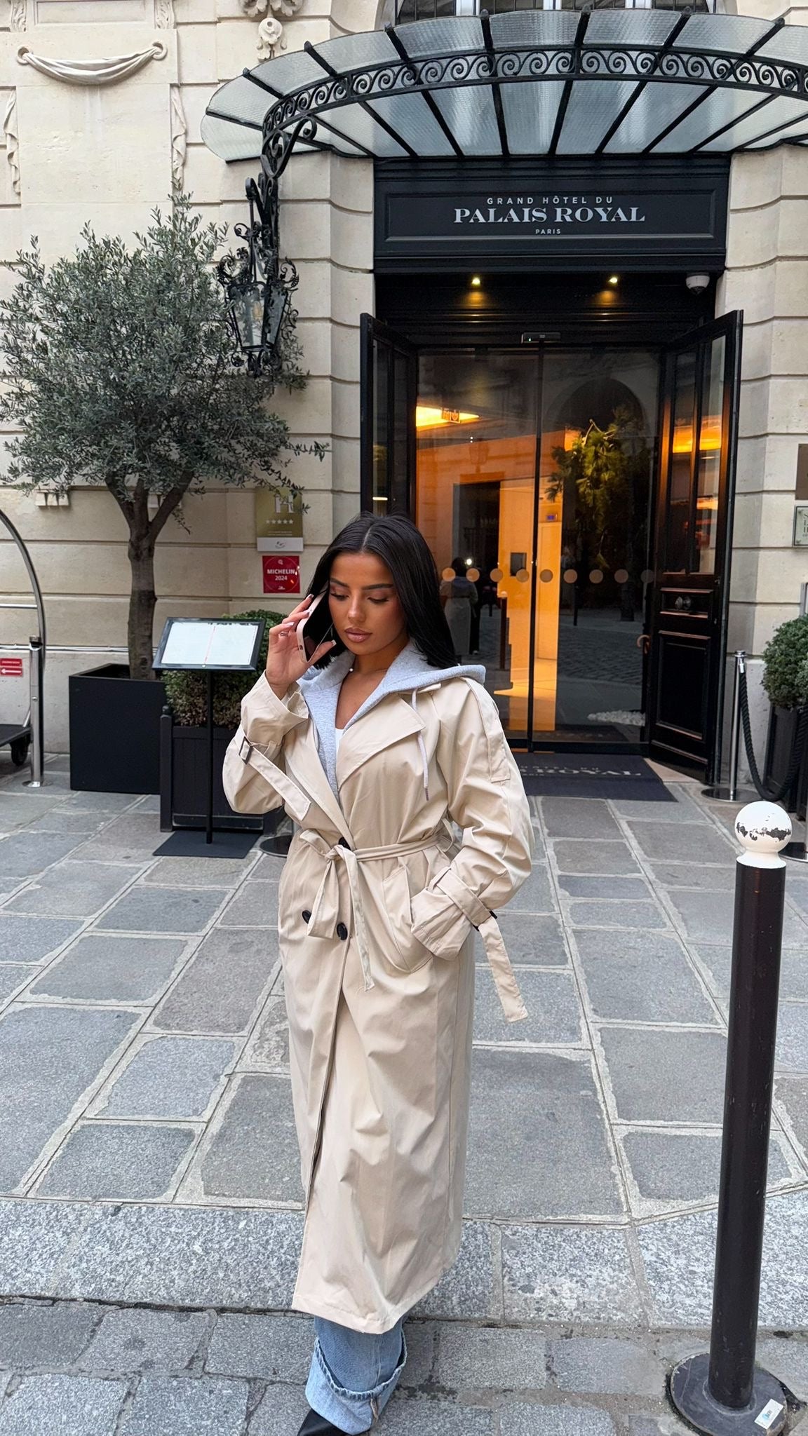 Trench classe à capuche