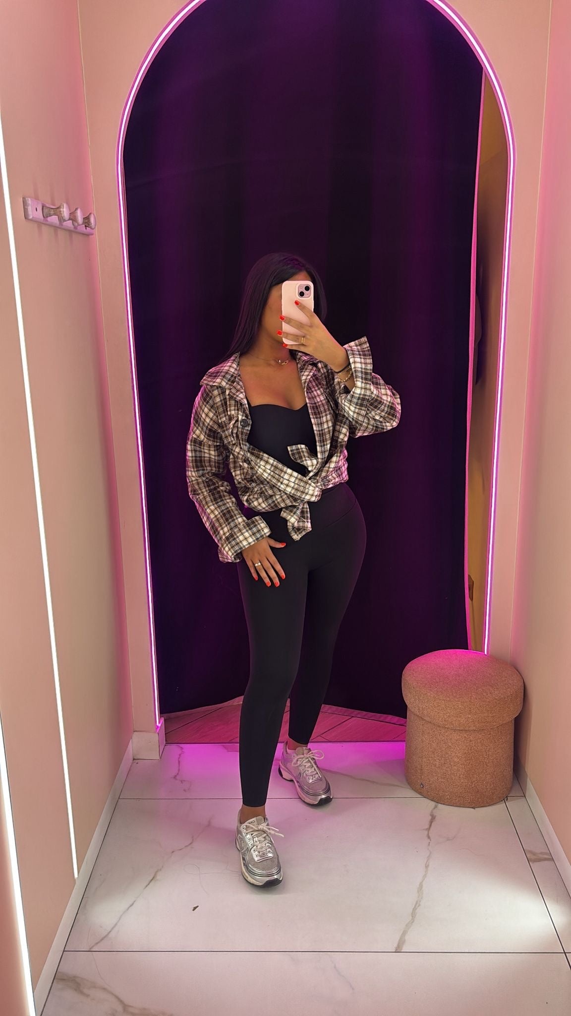 Chemise à carreaux vintage