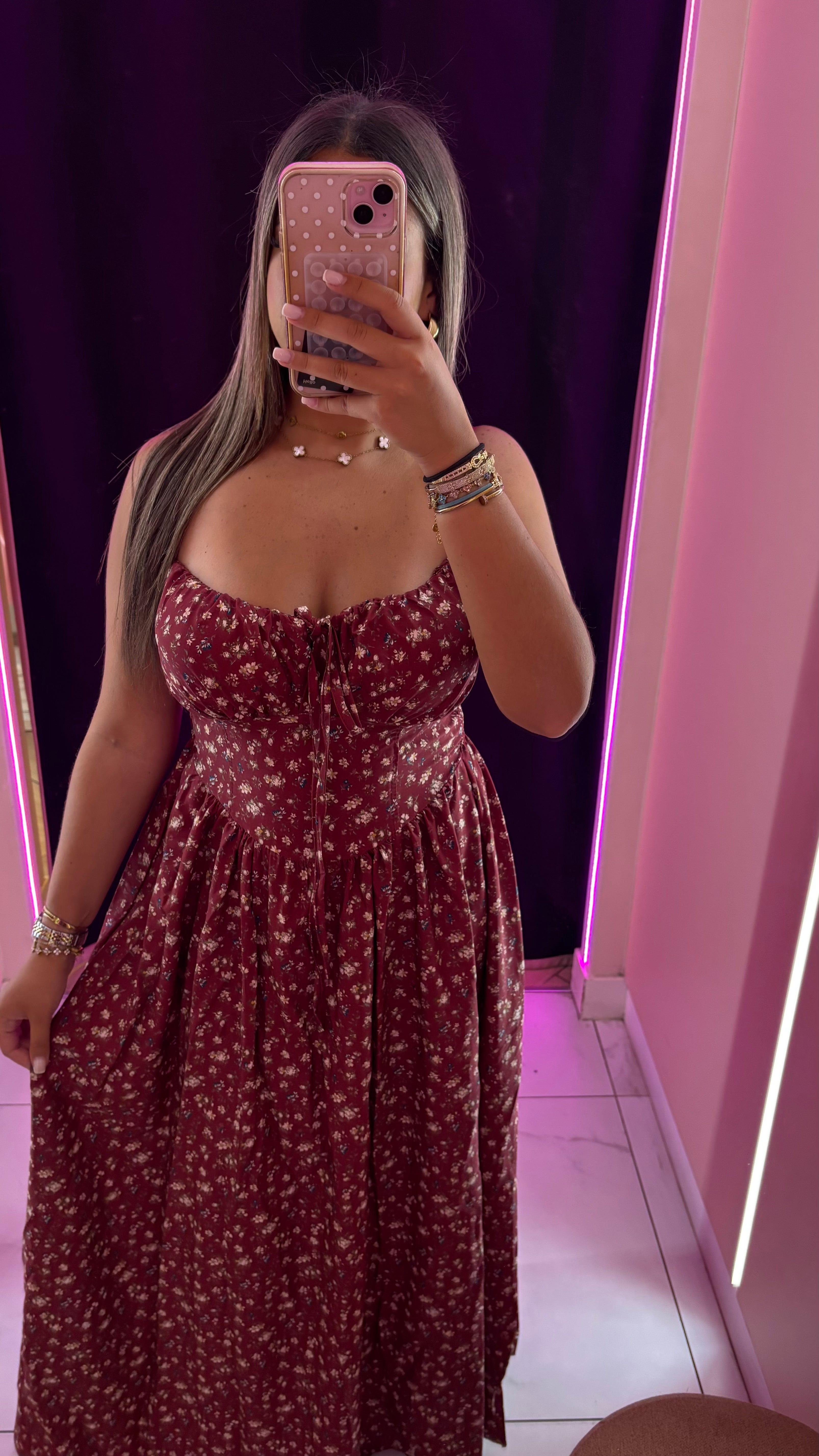 Robe fleurie élastique