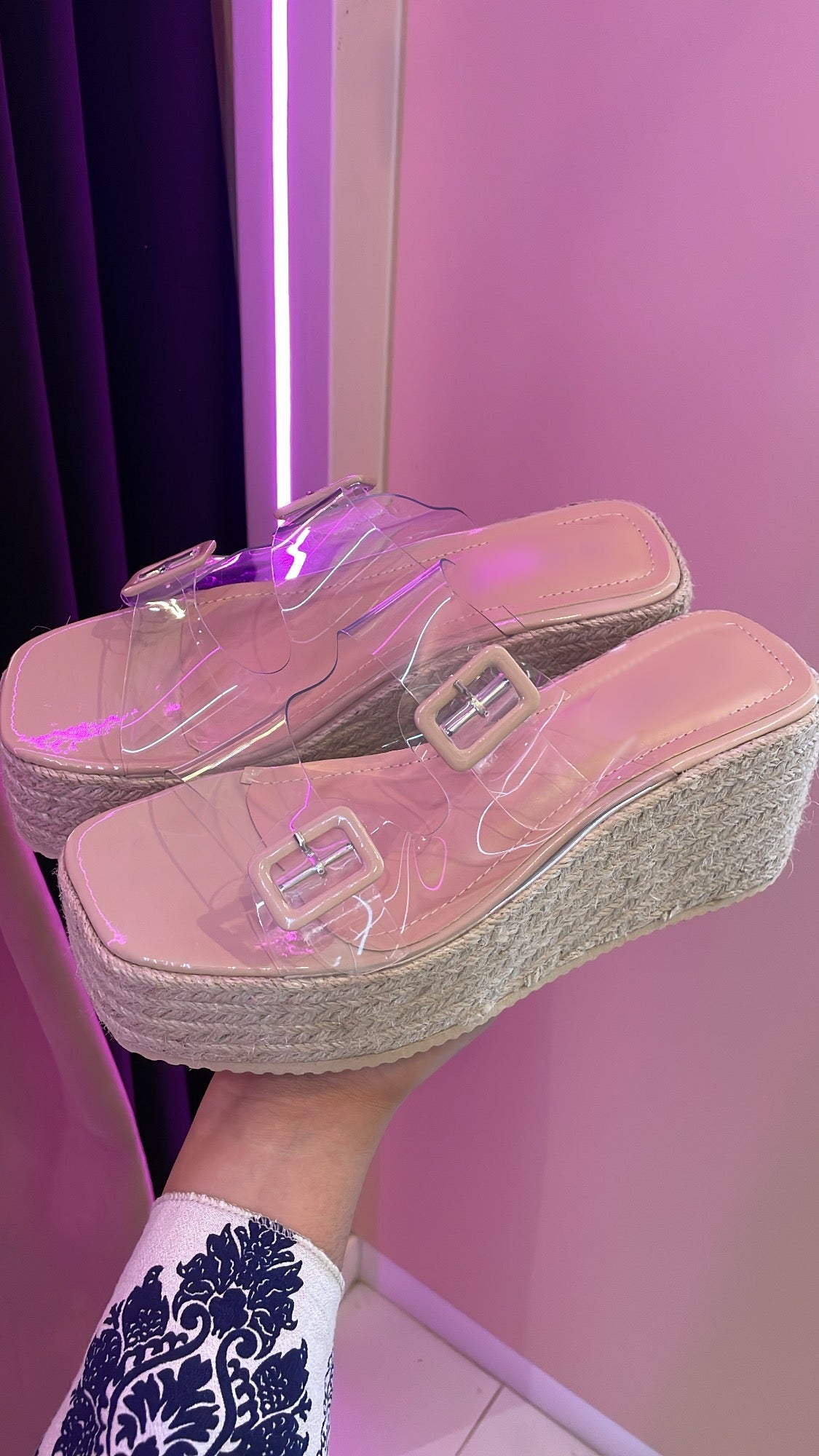 Talon bande transparente