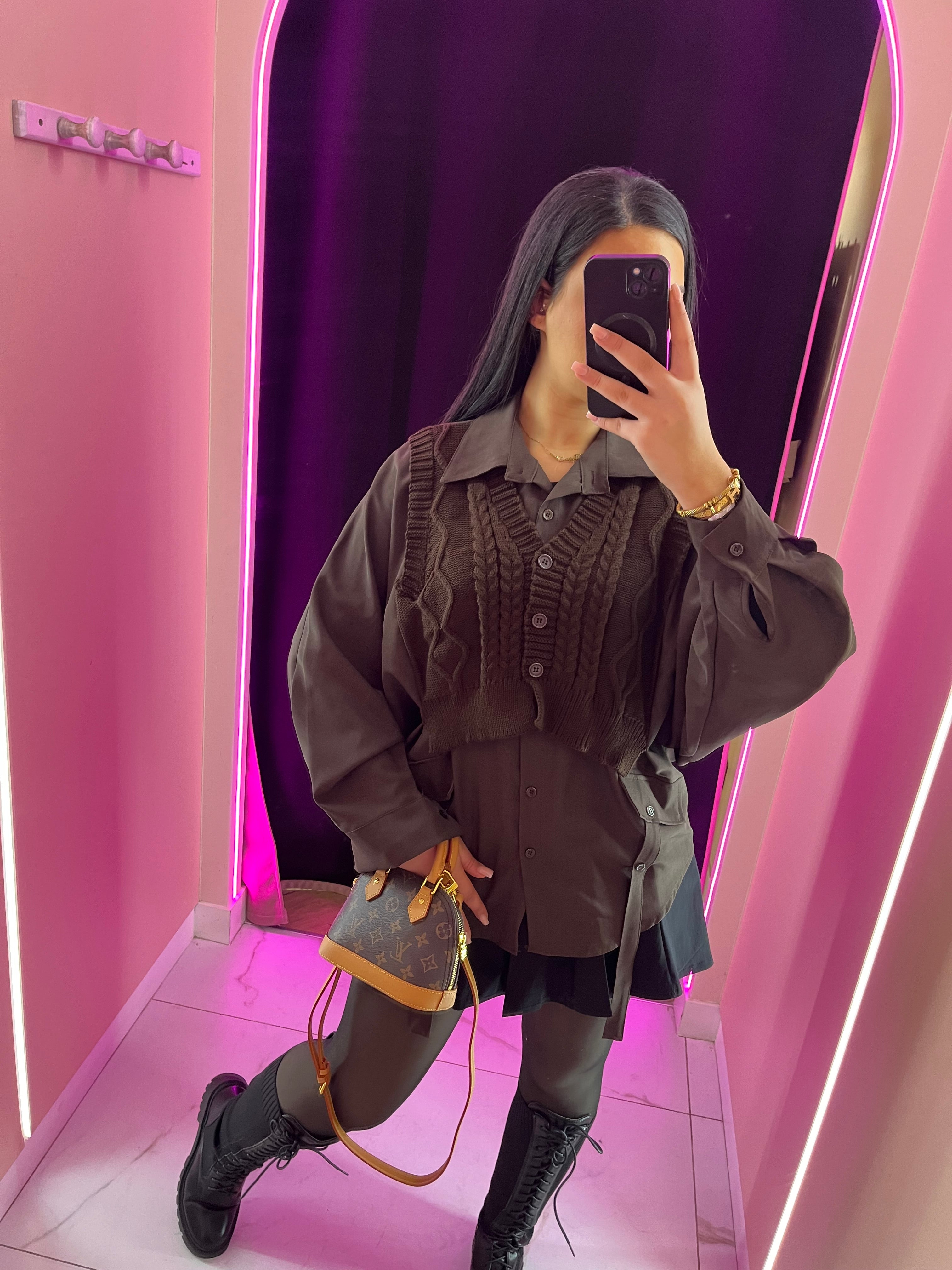 Pull chemise amovible