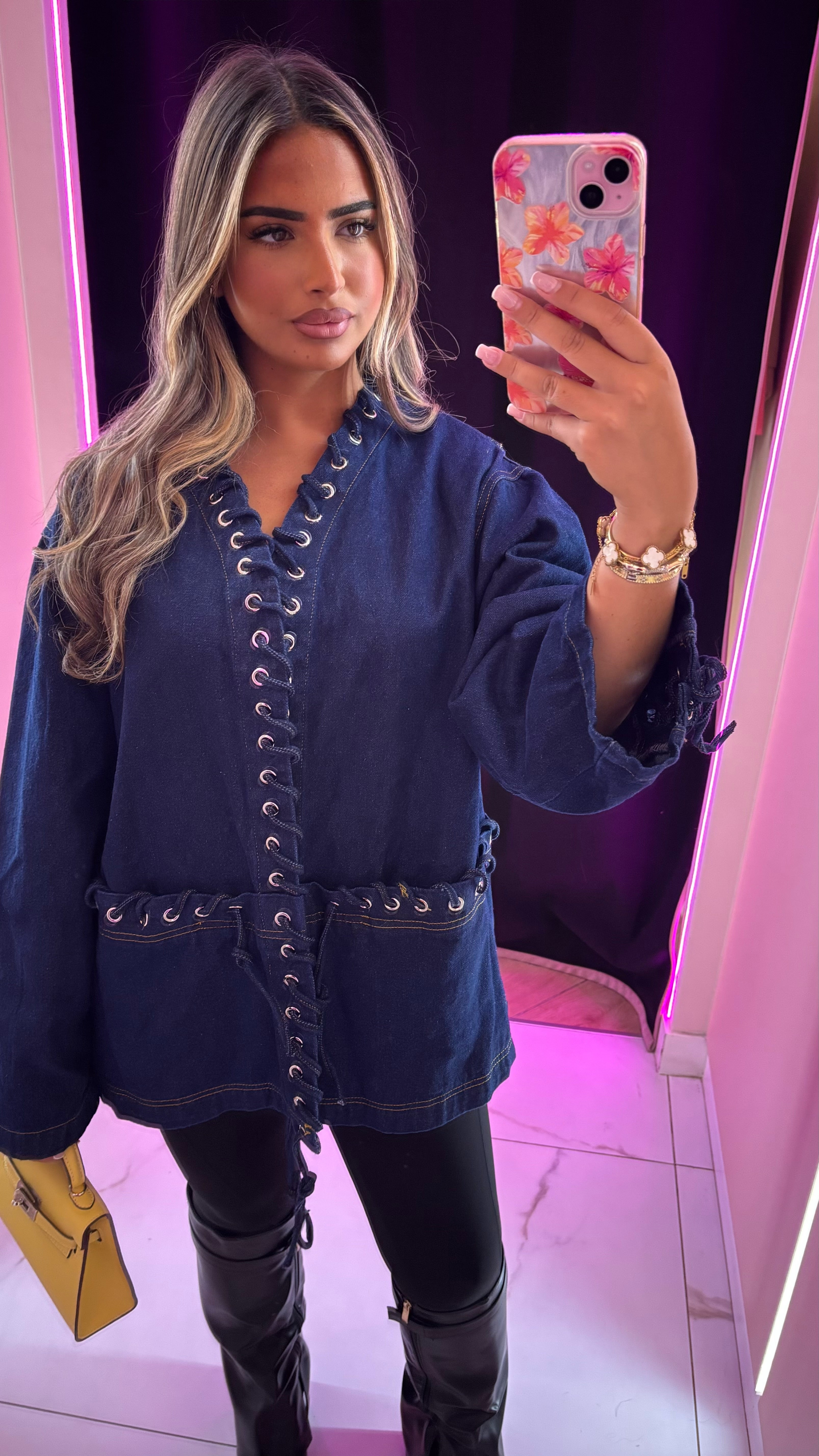 Veste tressé en jean