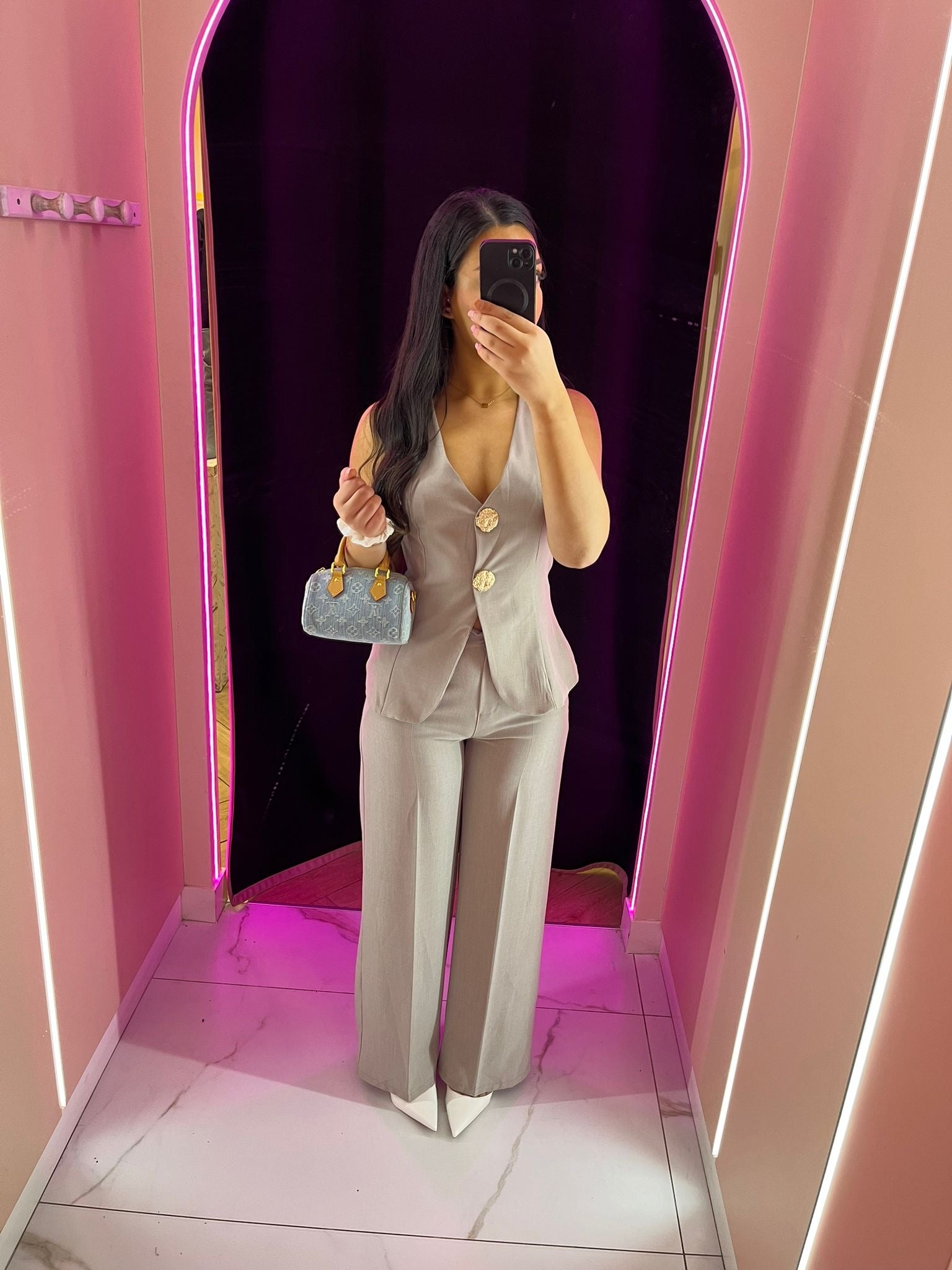 Ensemble tailleur sans manche