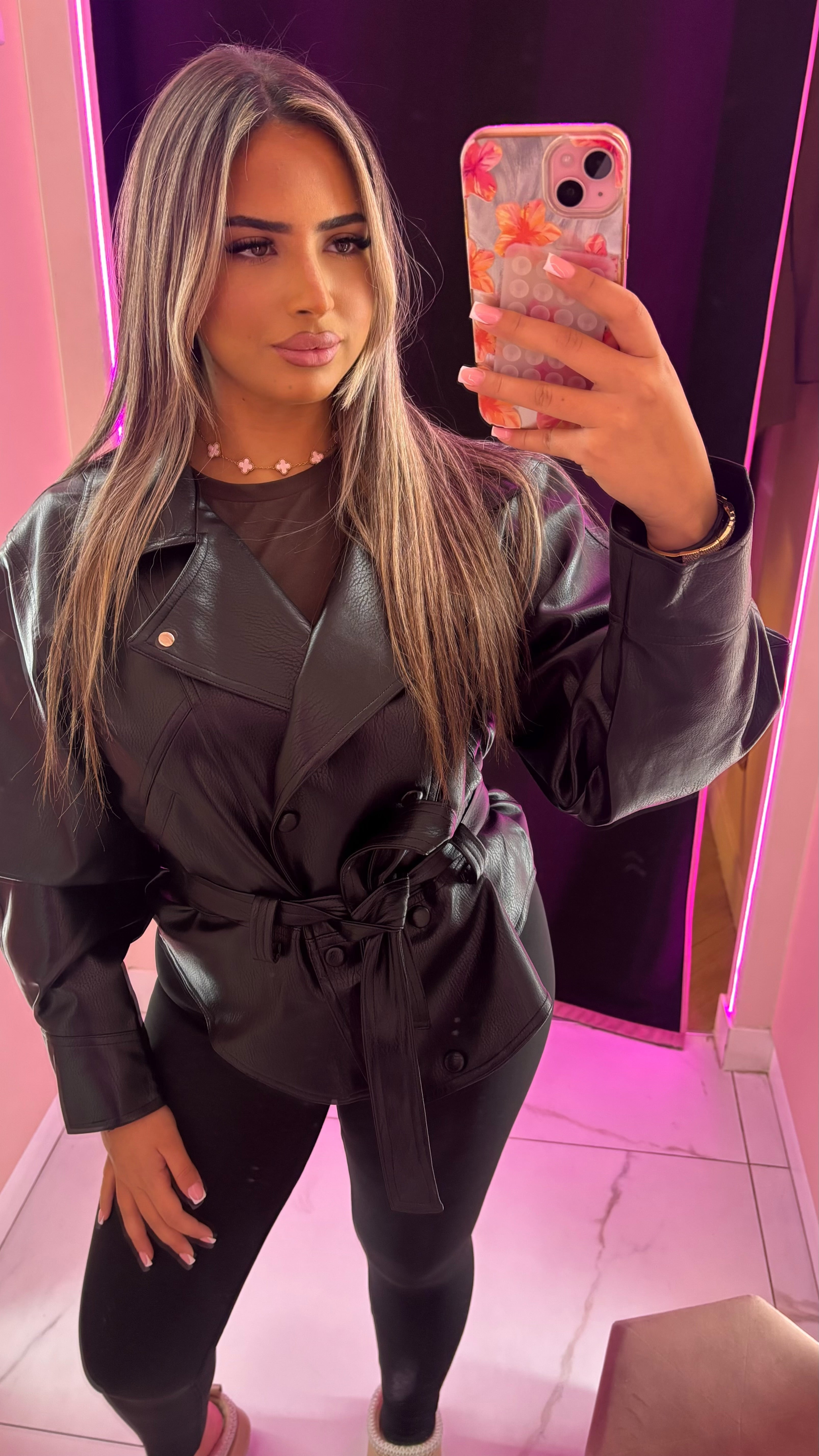 Veste simili pépite oversize taille unique