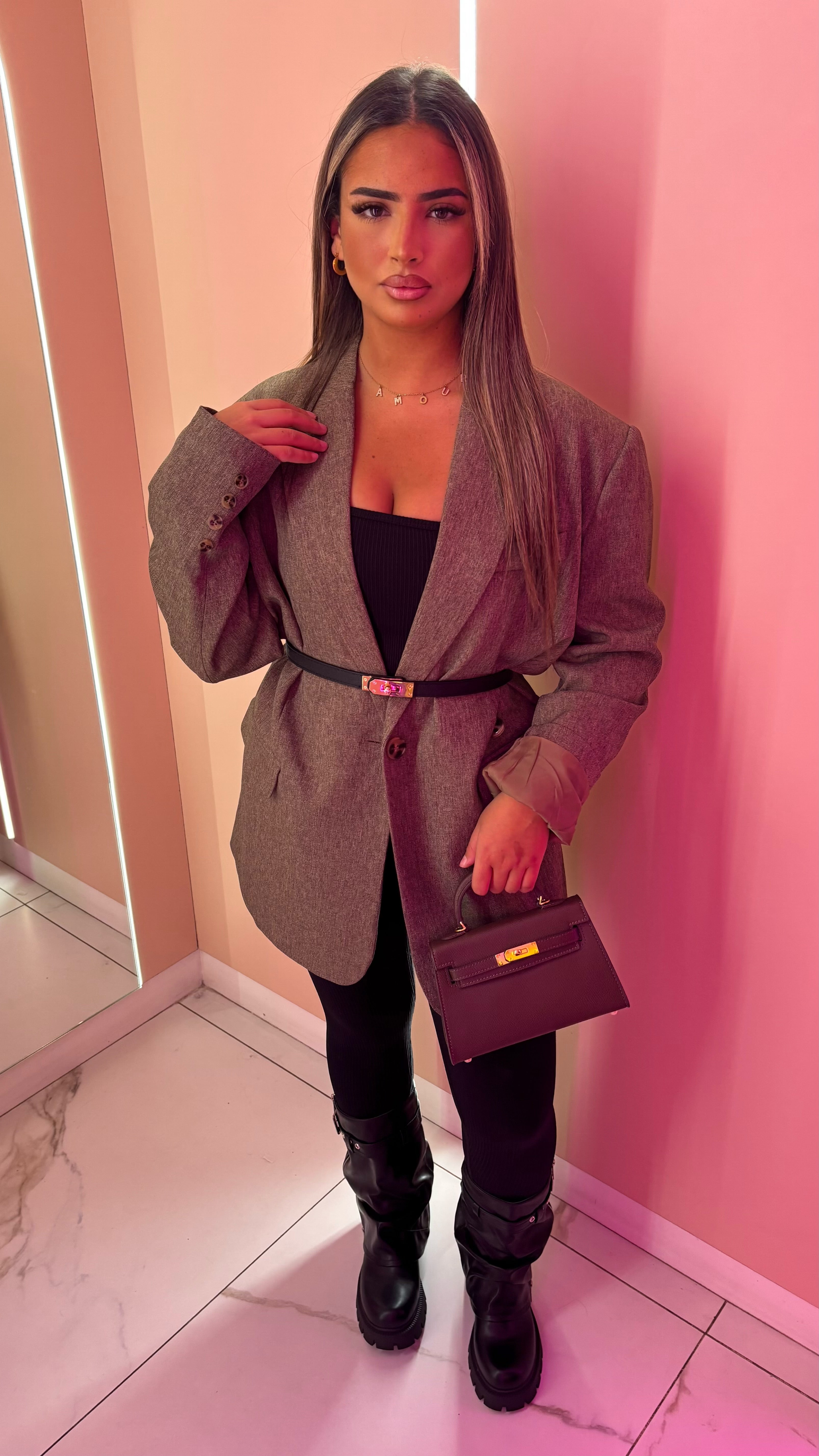 Blazer pépitas réserable au dos