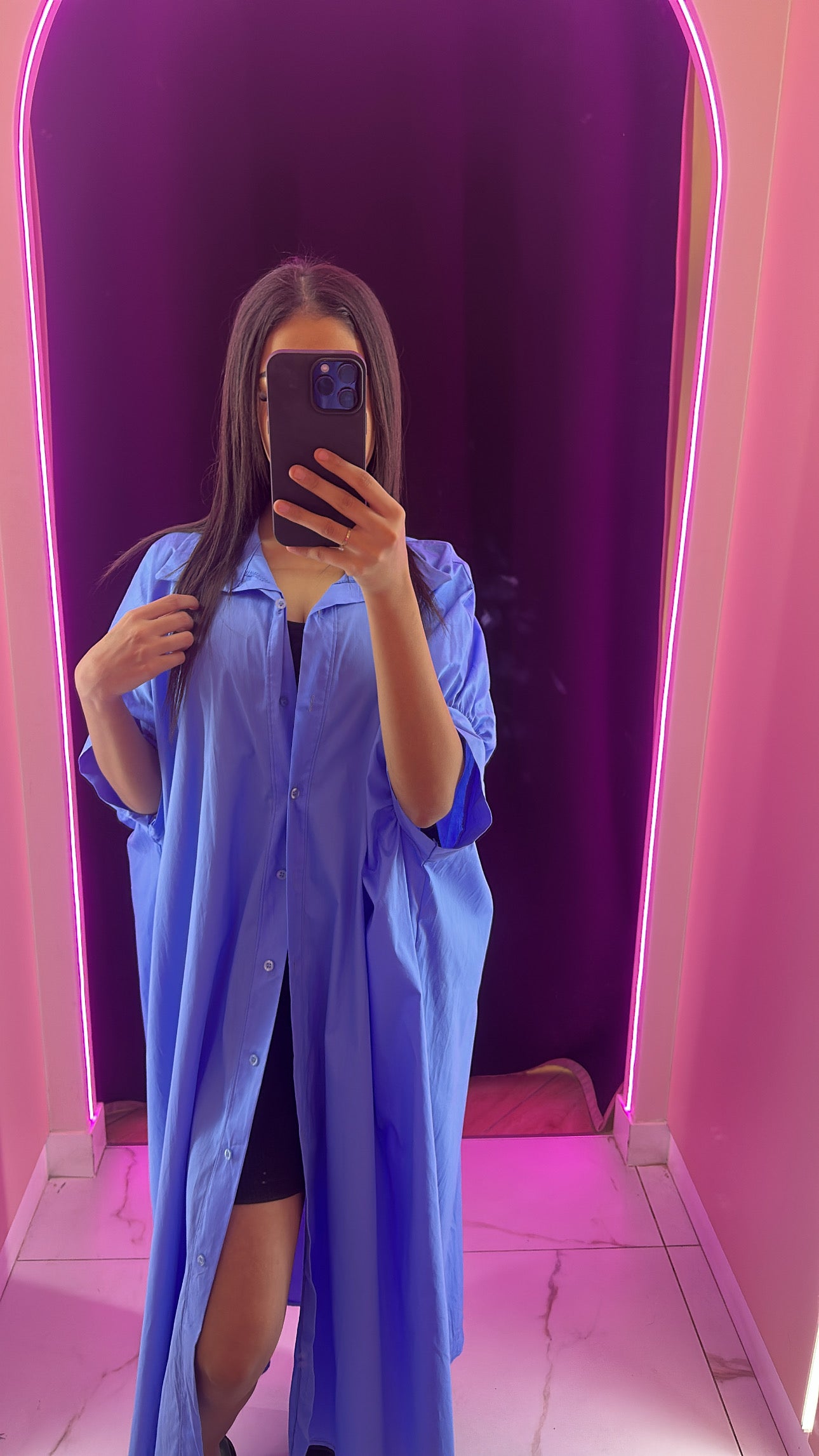 Robe chemise longue soum