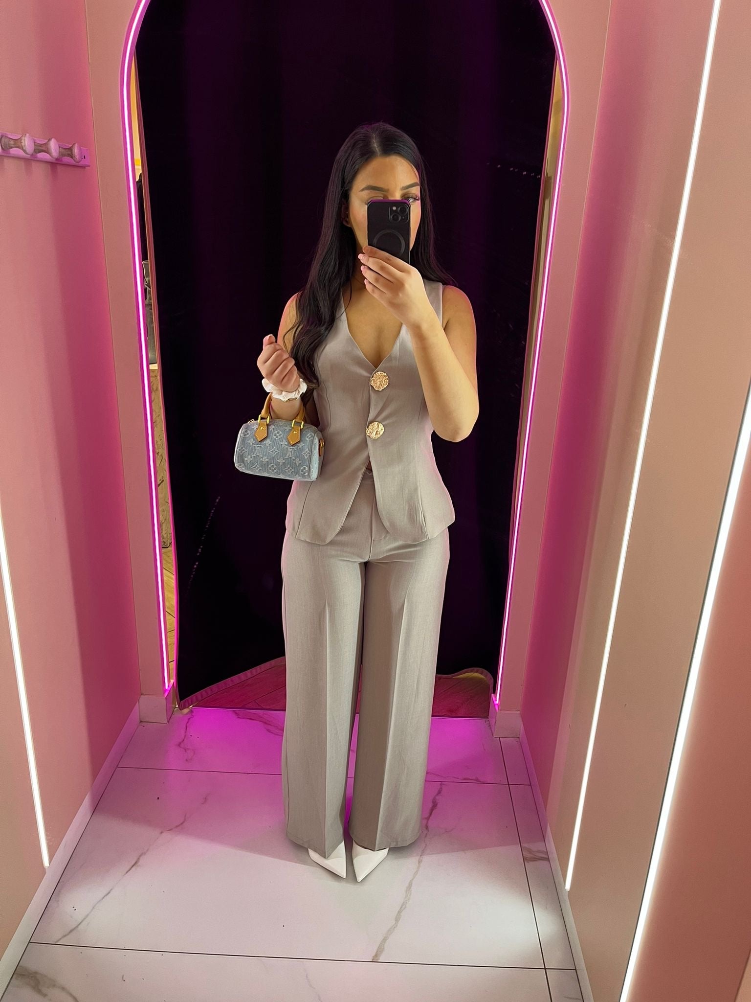 Ensemble tailleur sans manche