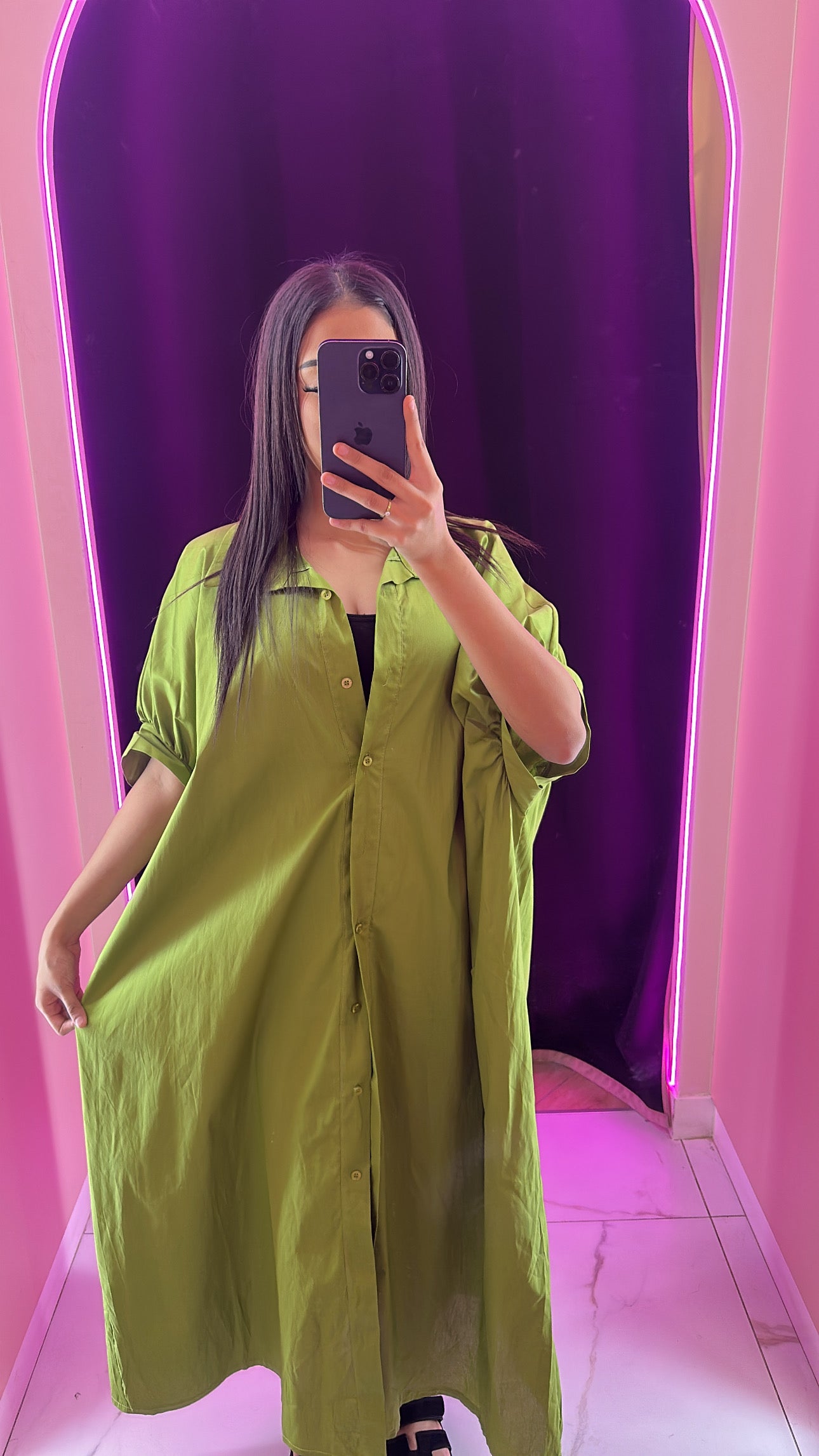 Robe chemise longue soum