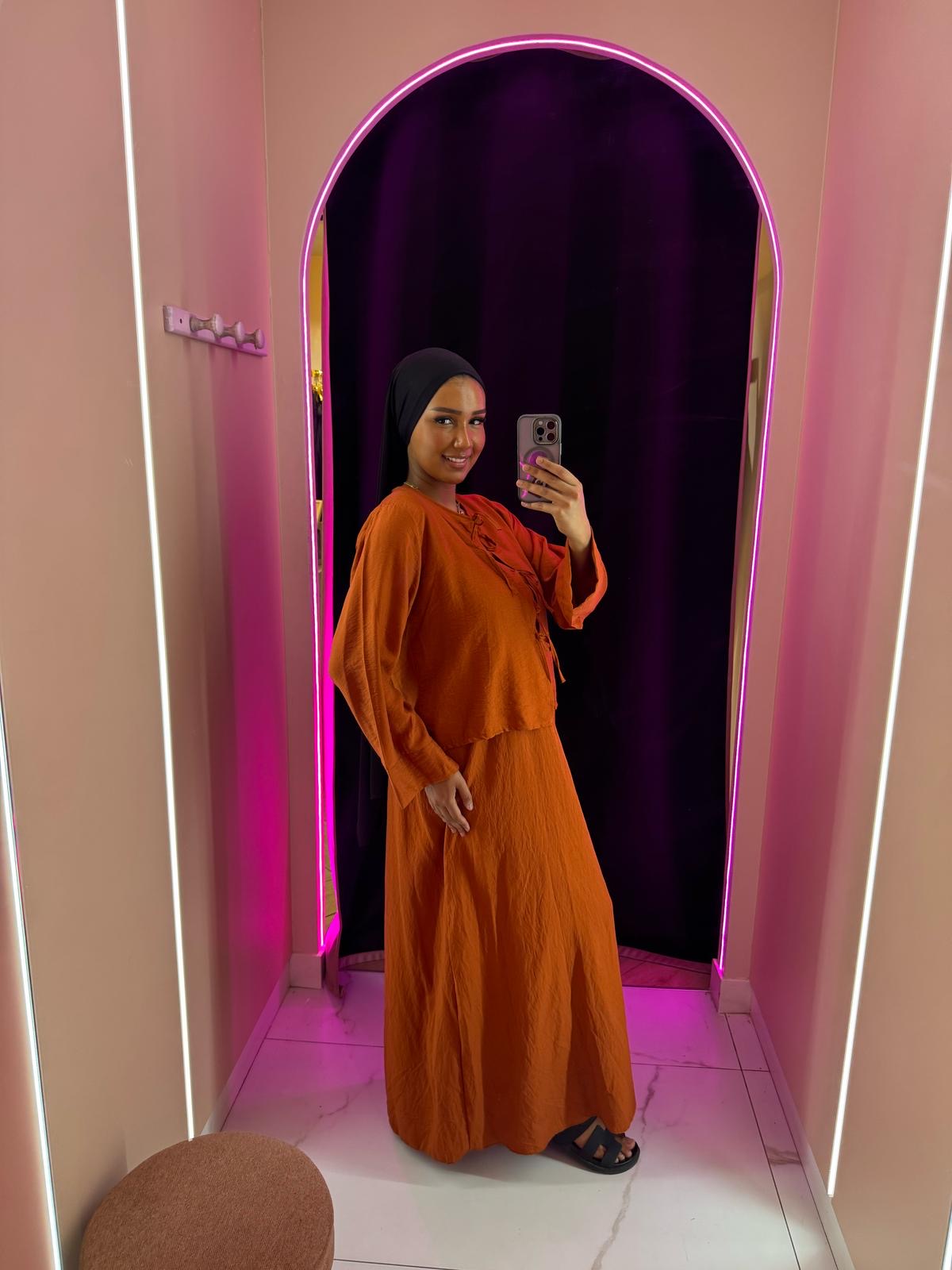 Robe avec gilet à Noeud amovible
