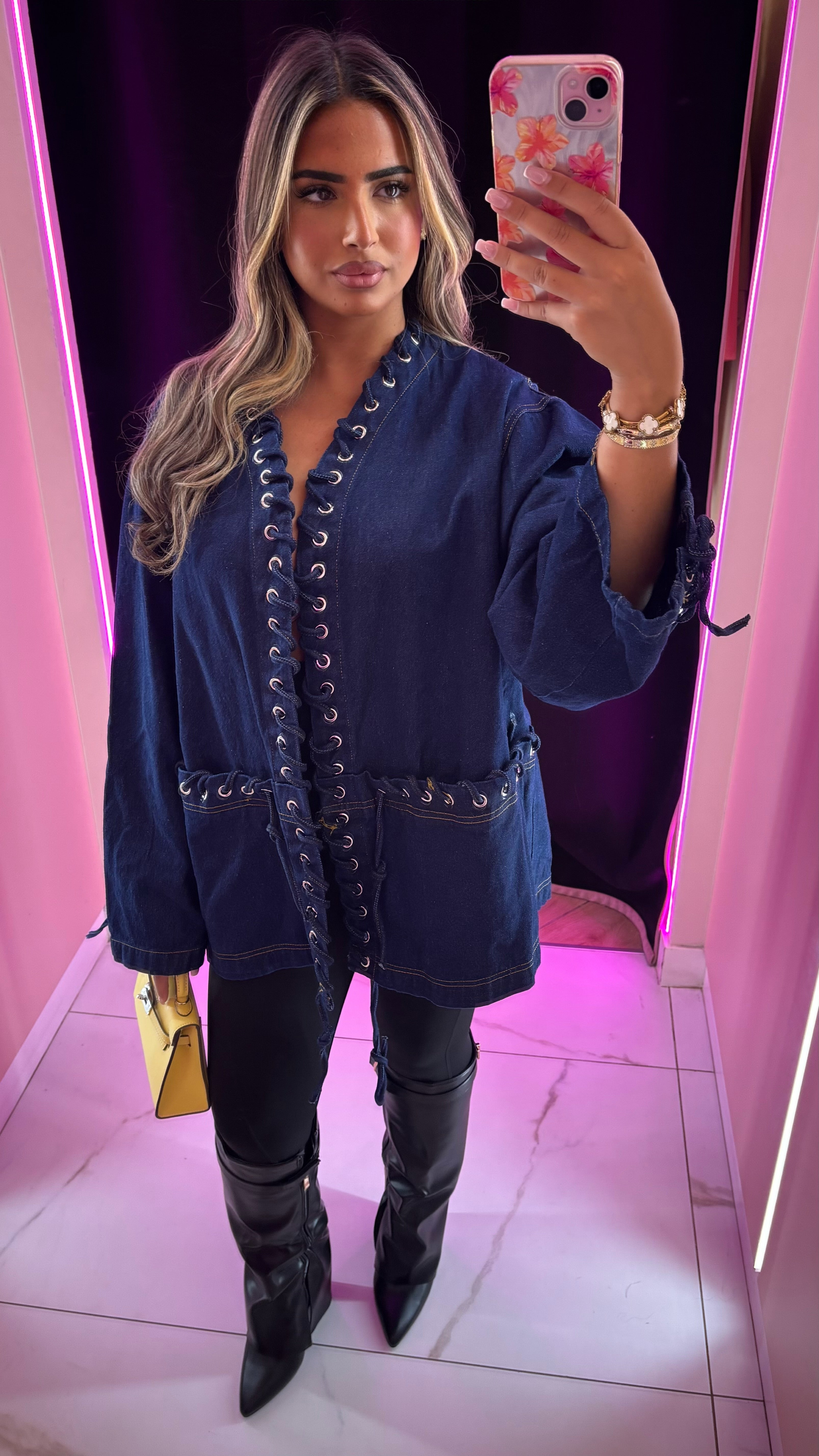 Veste tressé en jean