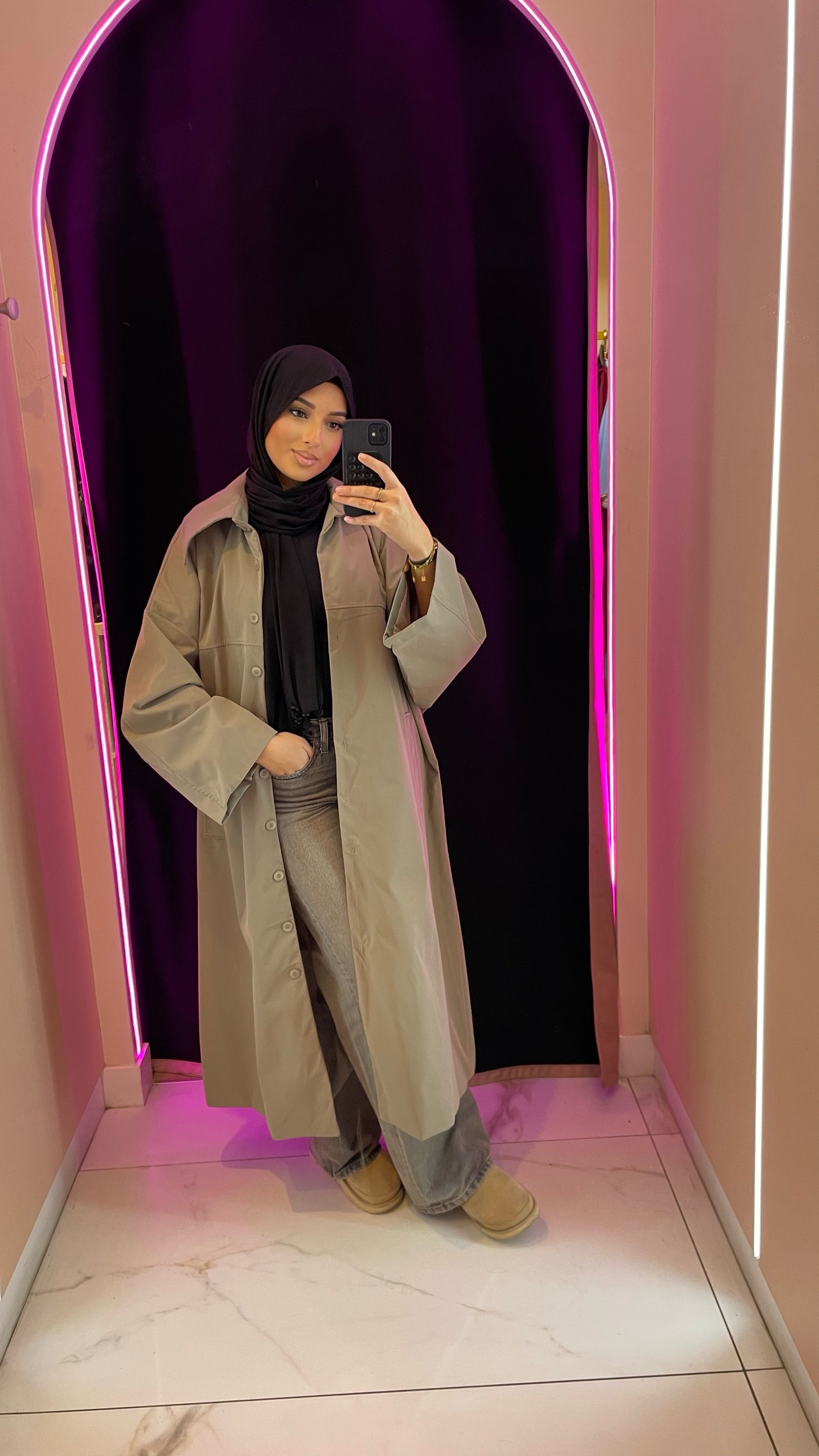 Trench long imperméable