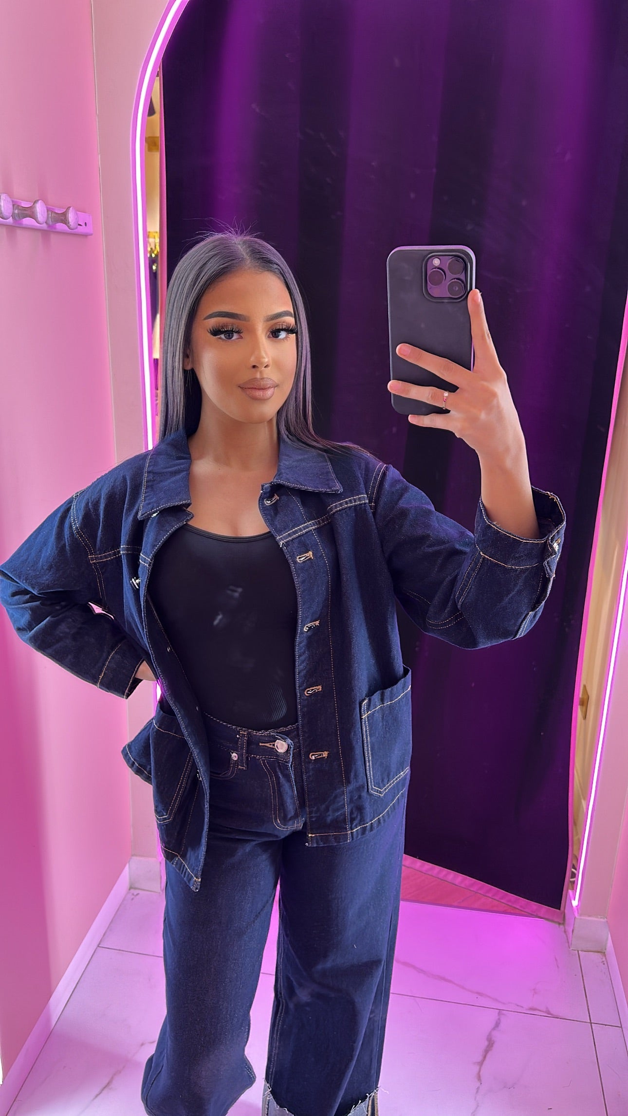 Veste longue brut
