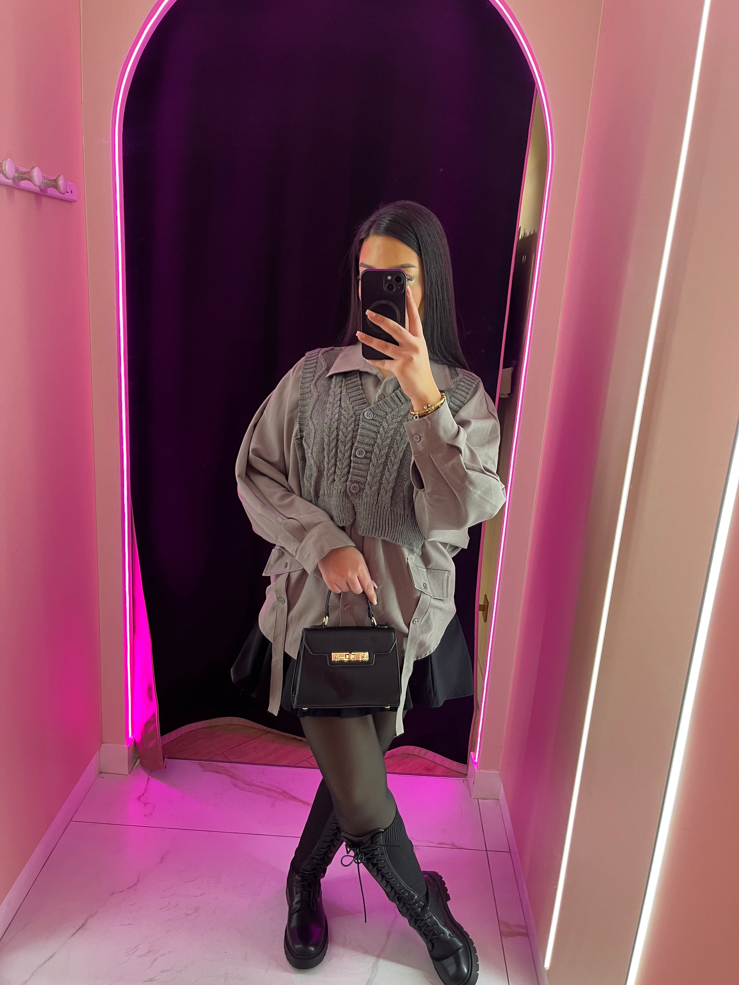 Pull chemise amovible
