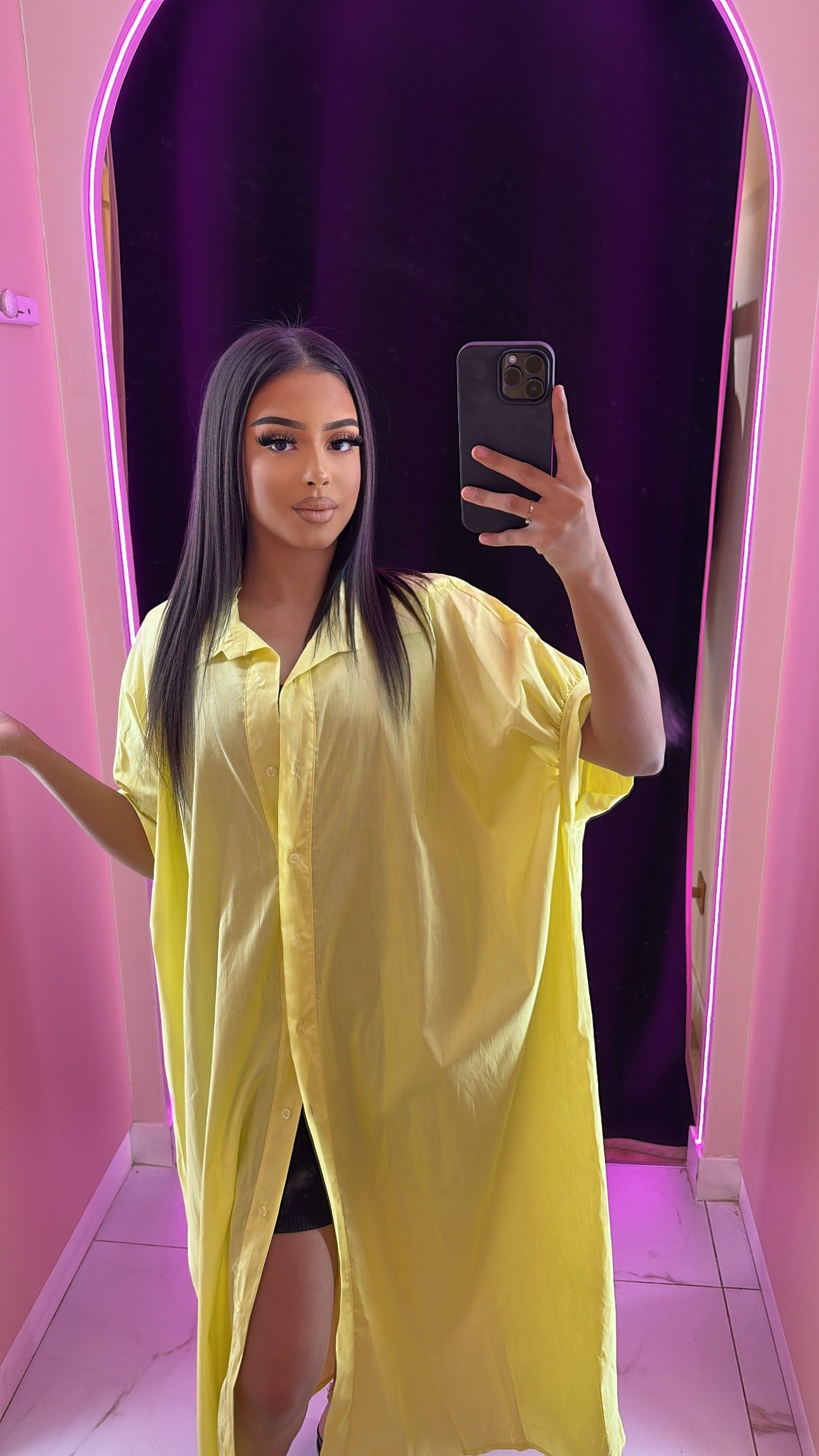 Robe chemise longue soum