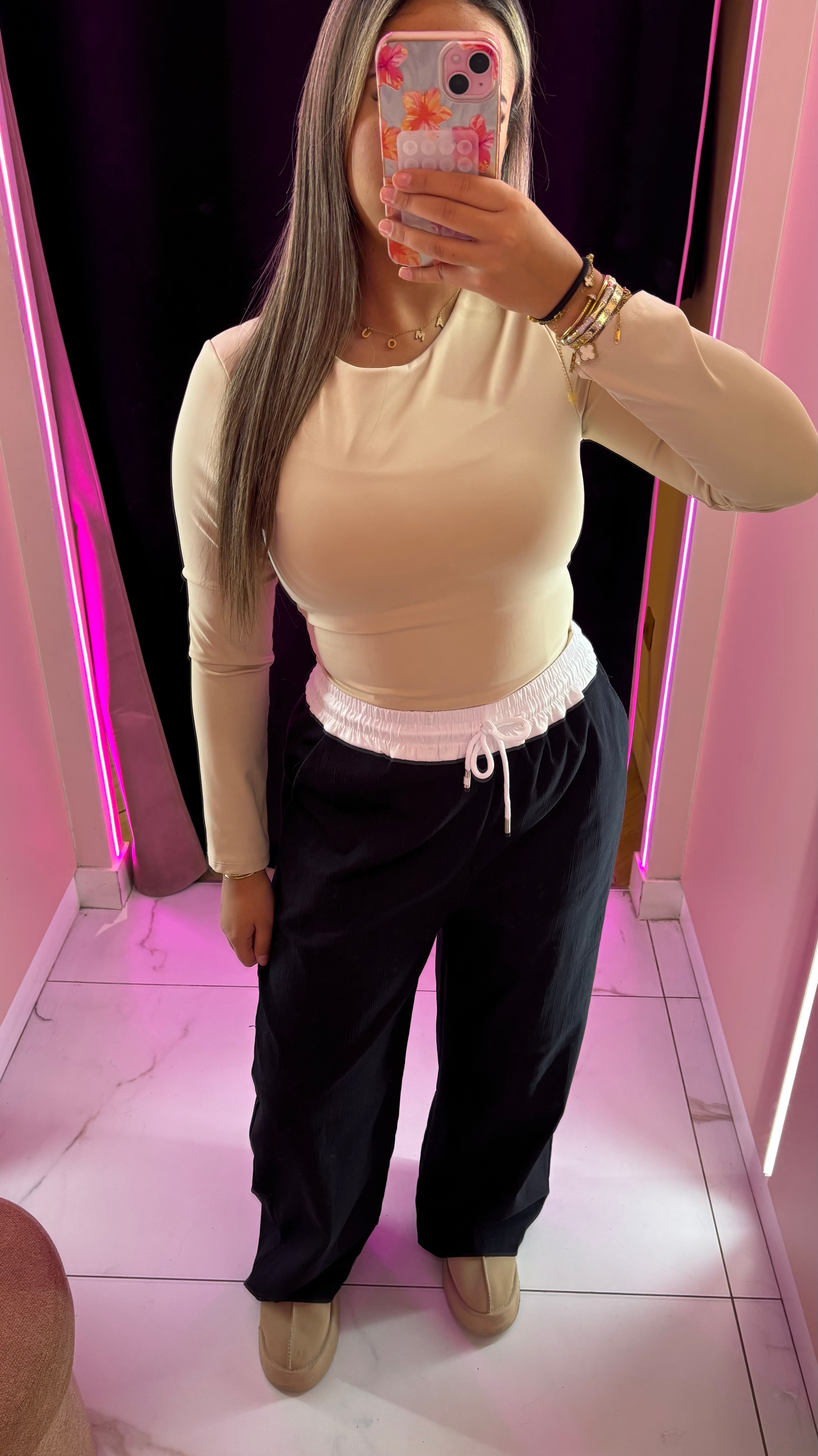 Pantalon à bande jean