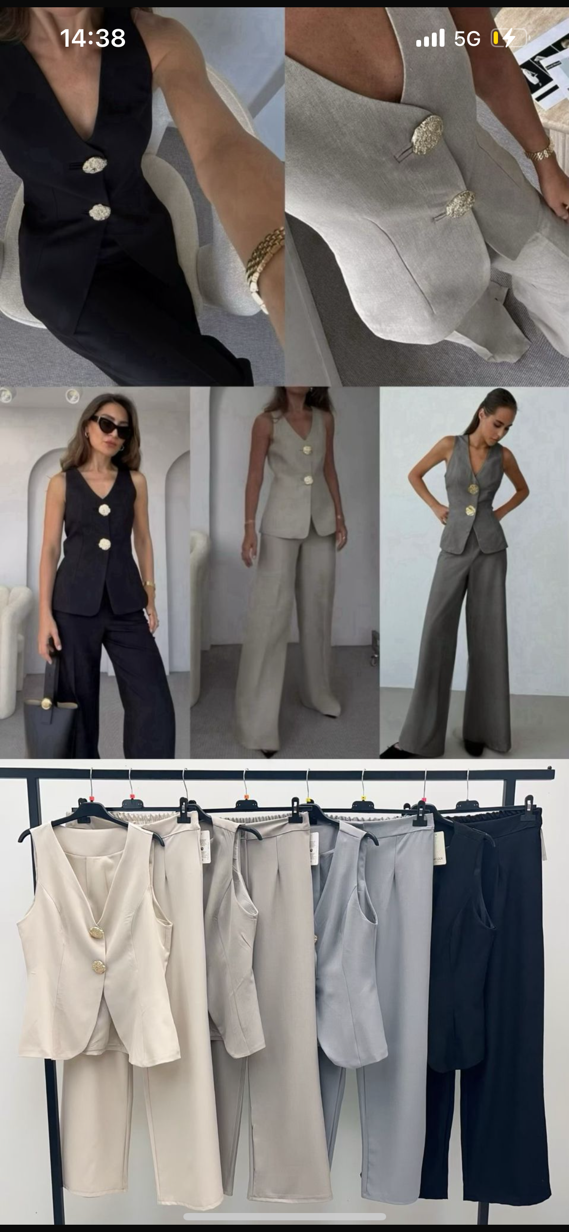 Ensemble tailleur sans manche