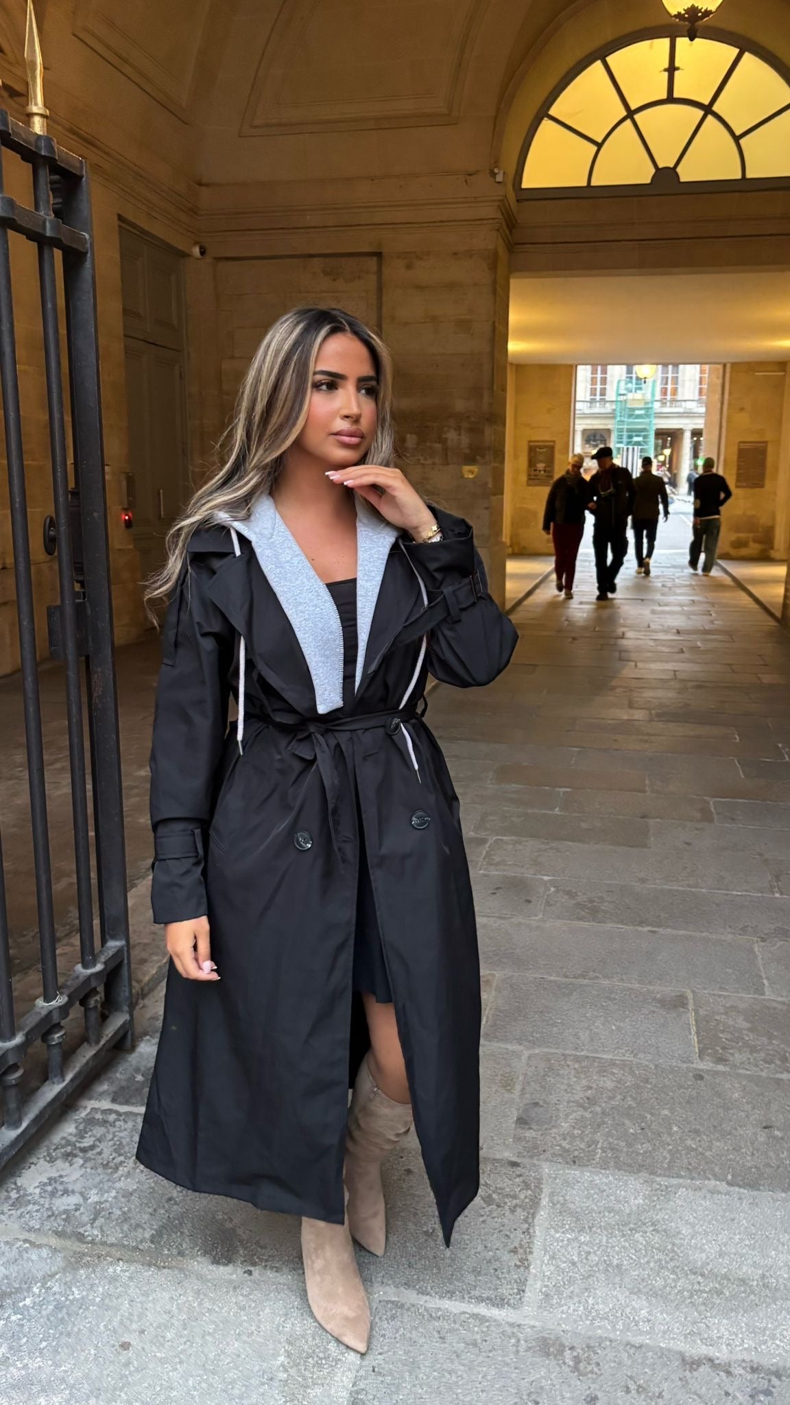 Trench classe à capuche