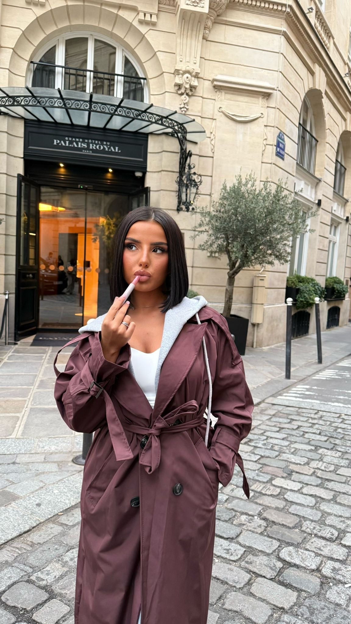 Trench classe à capuche